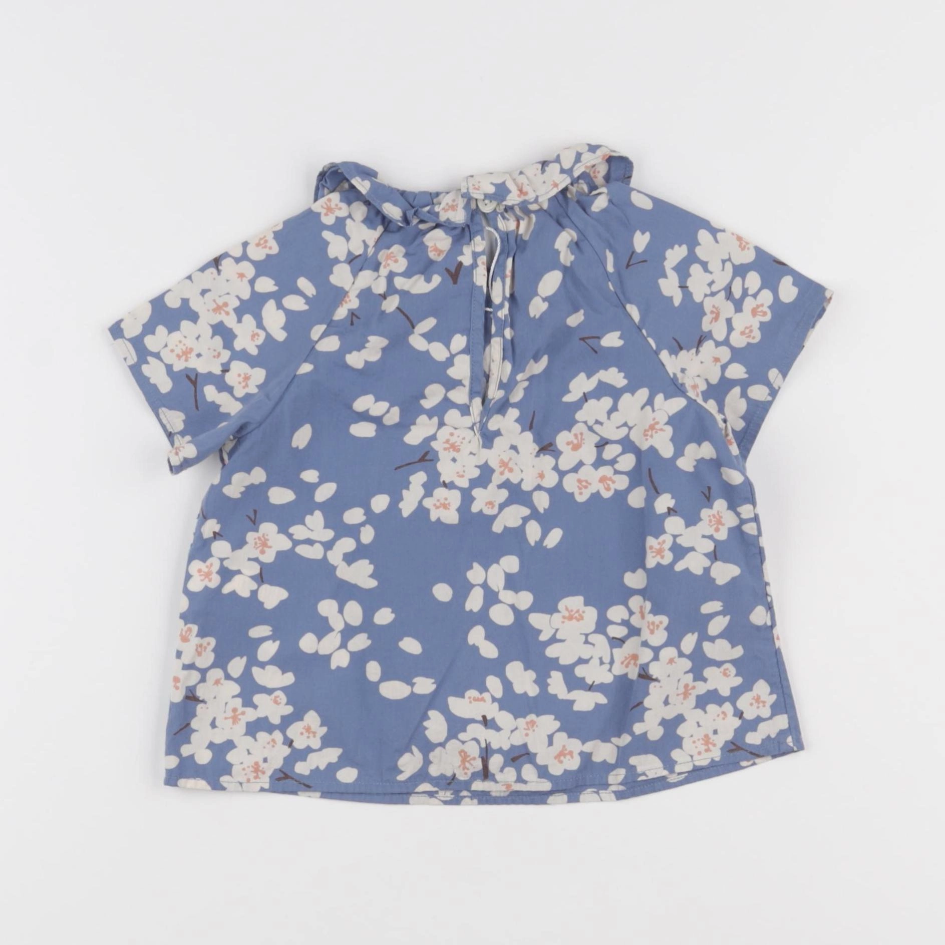 Petit Bateau - blouse bleu - 18 mois