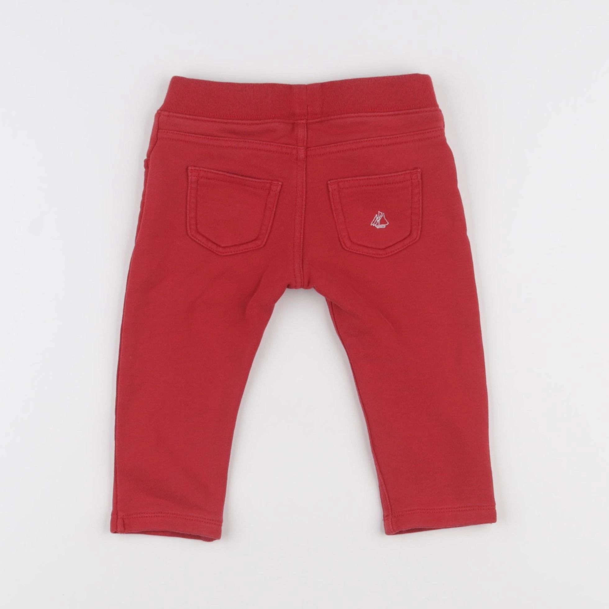 Petit Bateau - jegging rouge - 12 mois