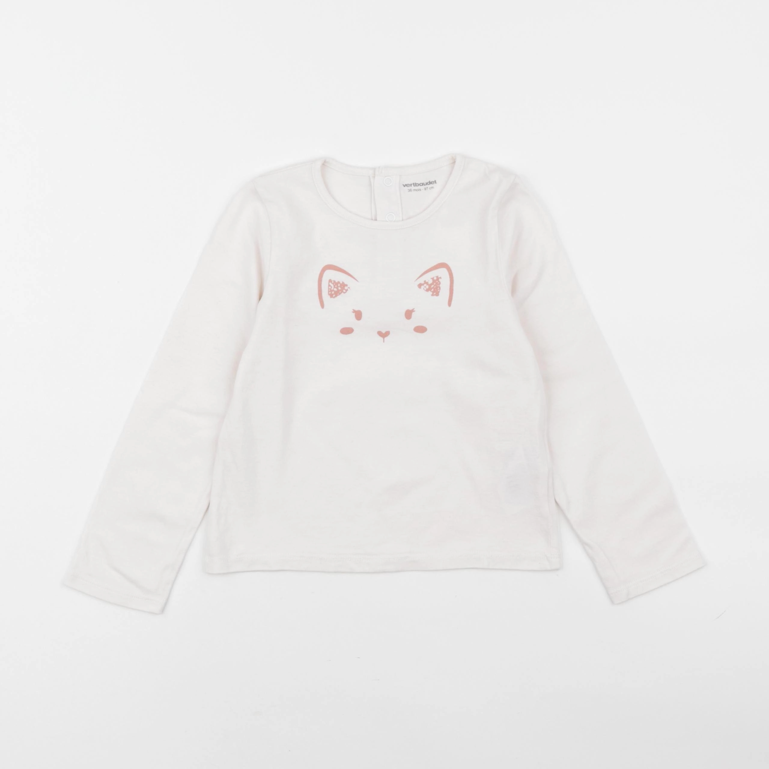 Vertbaudet - tee-shirt beige - 36 mois