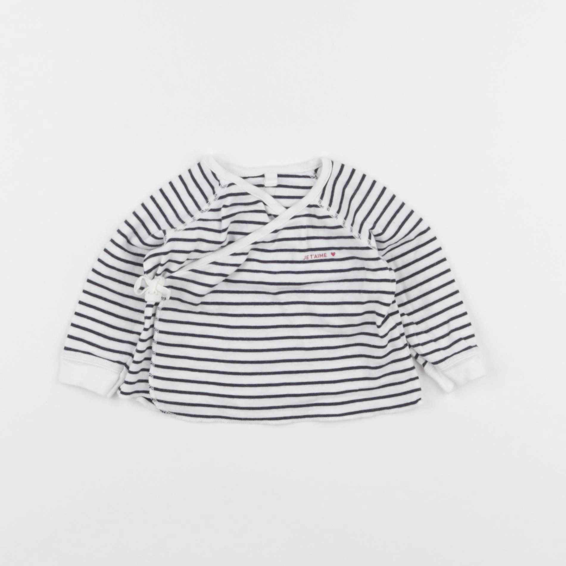 Petit Bateau - tee-shirt bleu, blanc - 6 mois