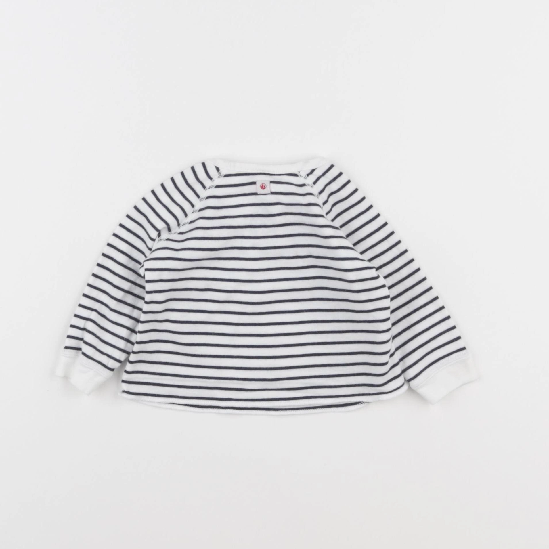 Petit Bateau - tee-shirt bleu, blanc - 6 mois