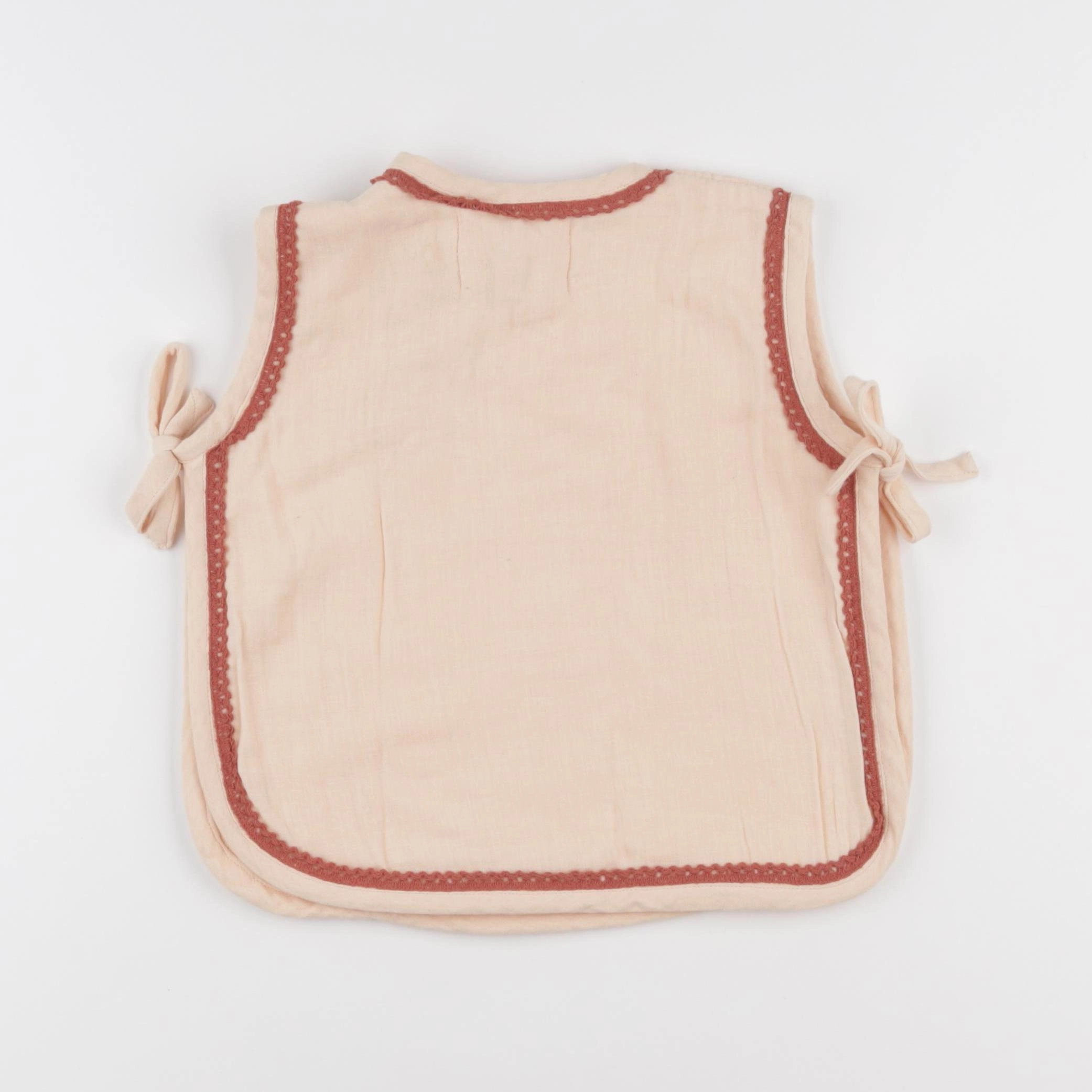 Jolie Saison - bavoir tablier orange (état neuf) - 