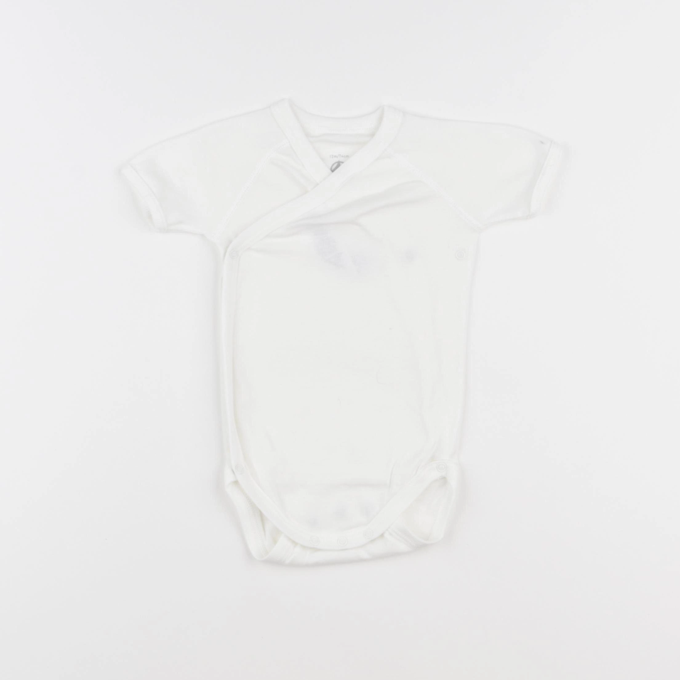 Petit Bateau - body blanc - 12 mois