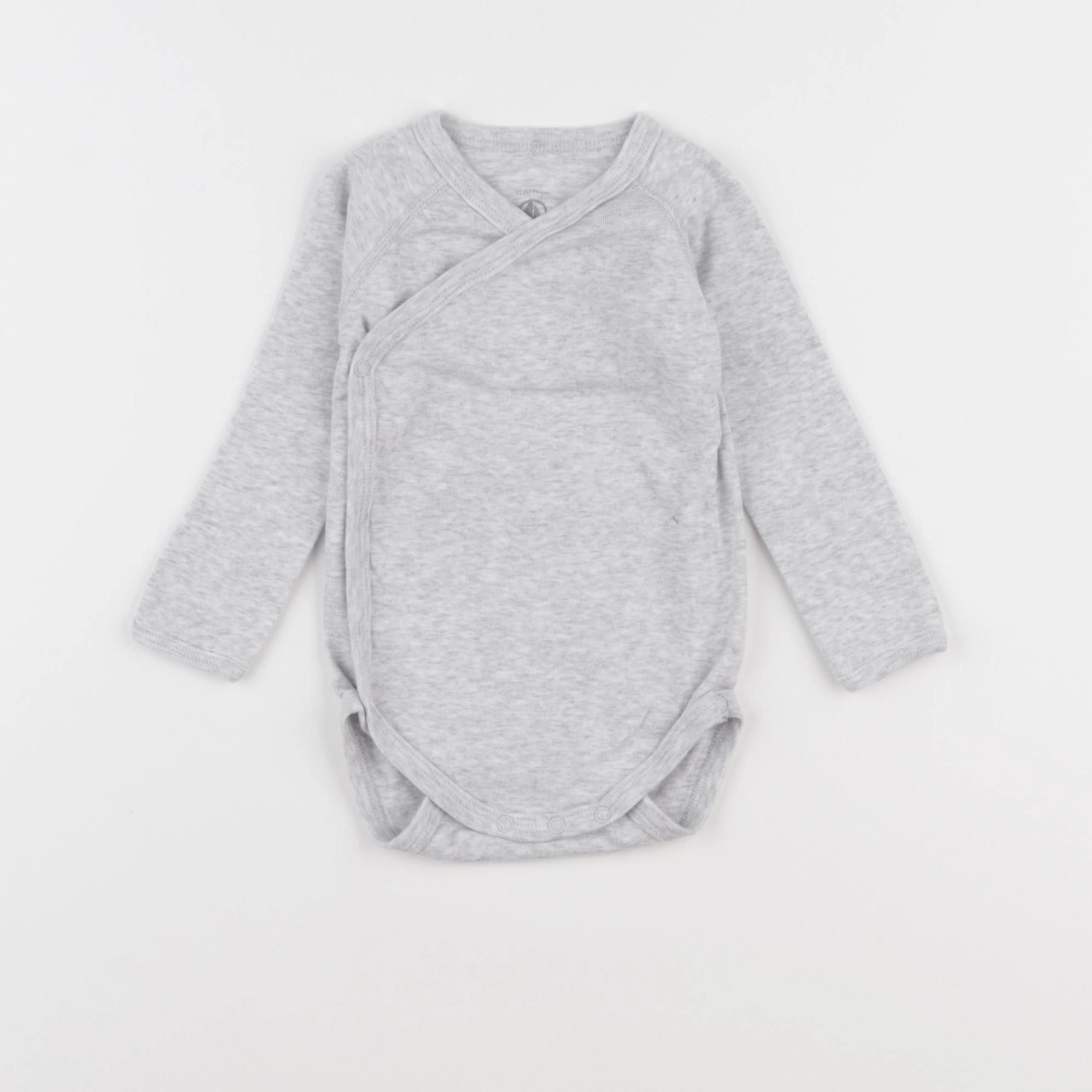 Petit Bateau - body gris - 12 mois