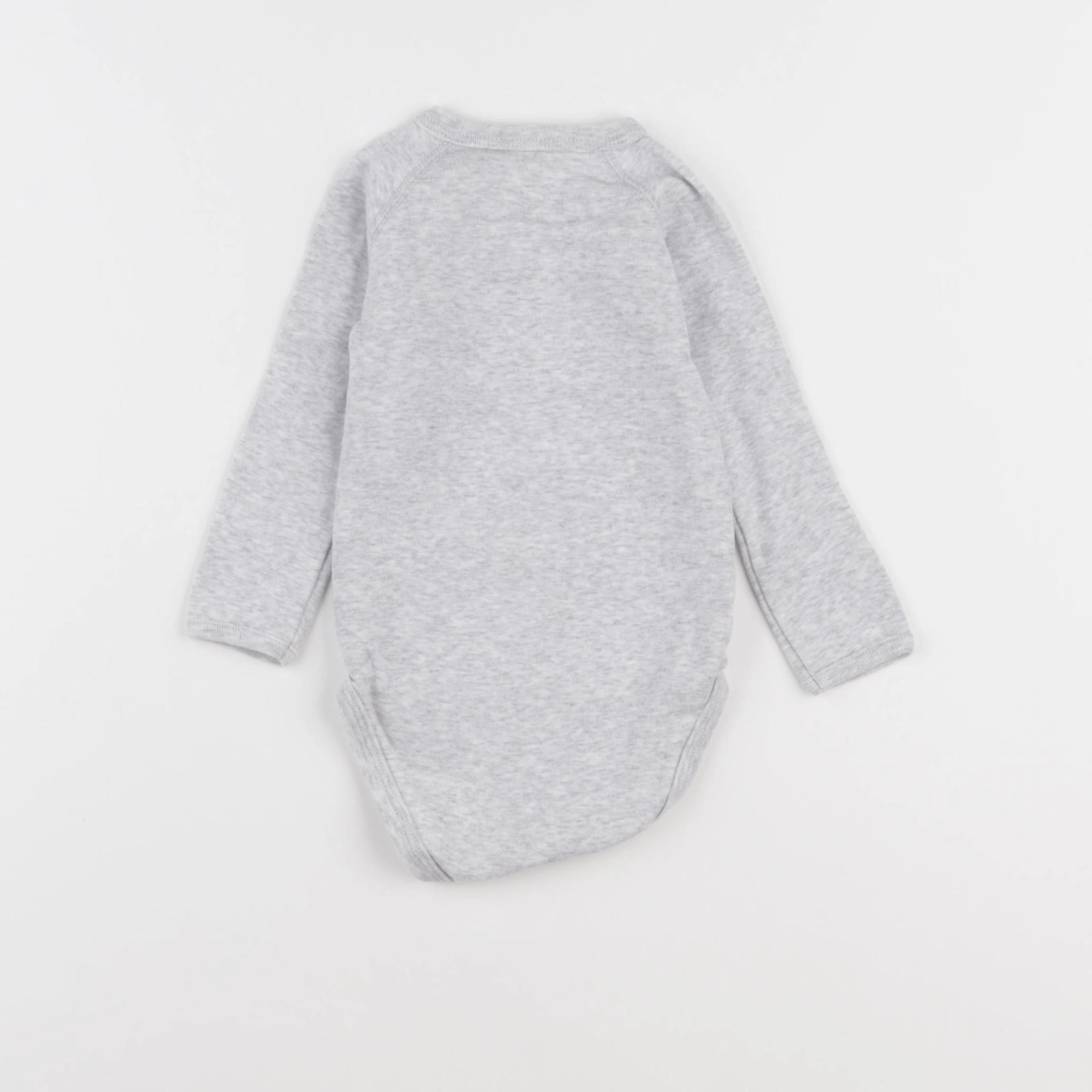 Petit Bateau - body gris - 12 mois