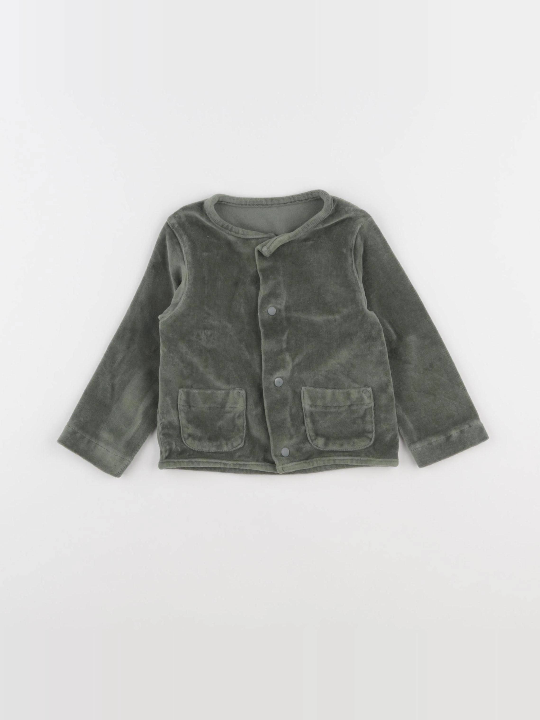 Poudre Organic - gilet vert - 12 mois