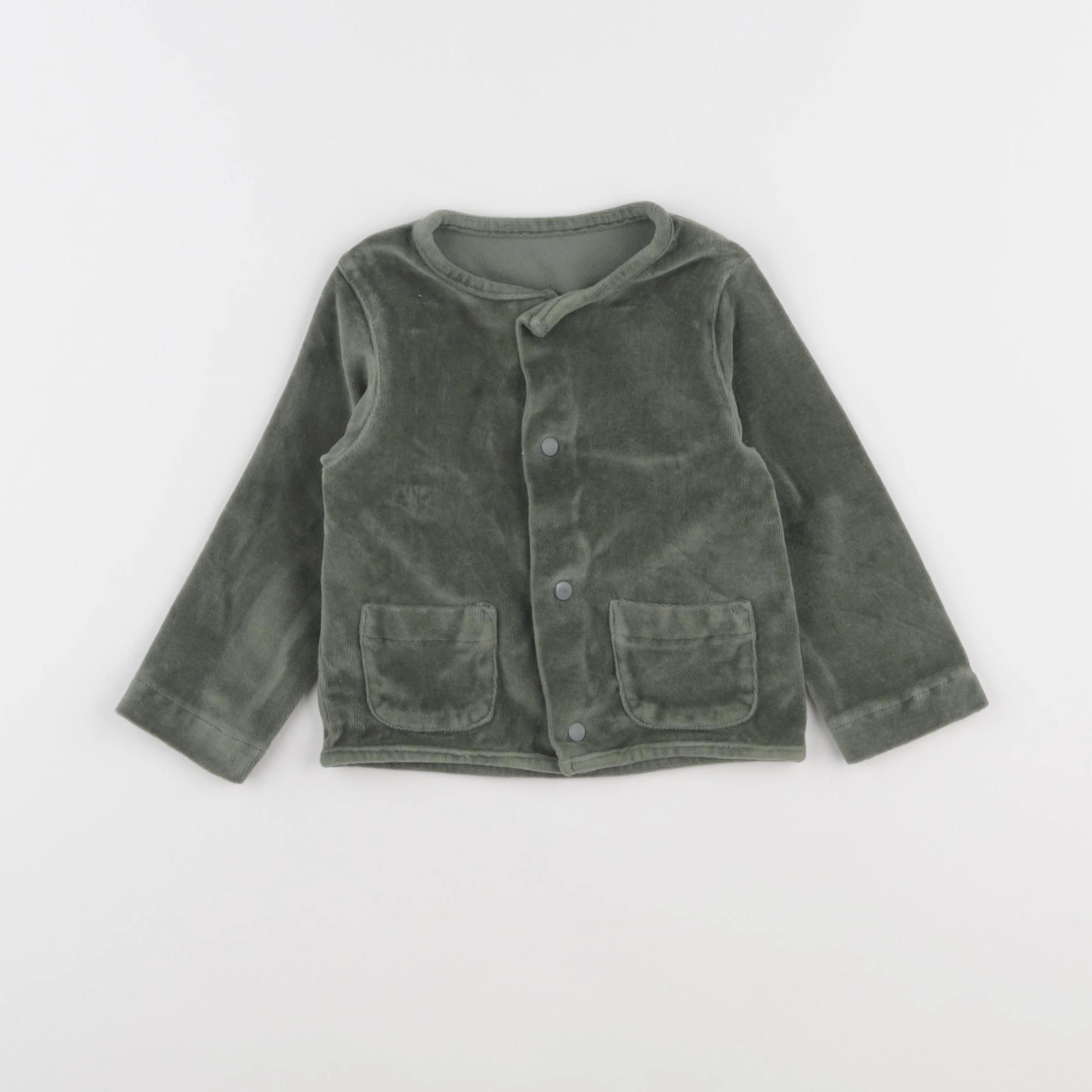 Poudre Organic - gilet vert - 12 mois