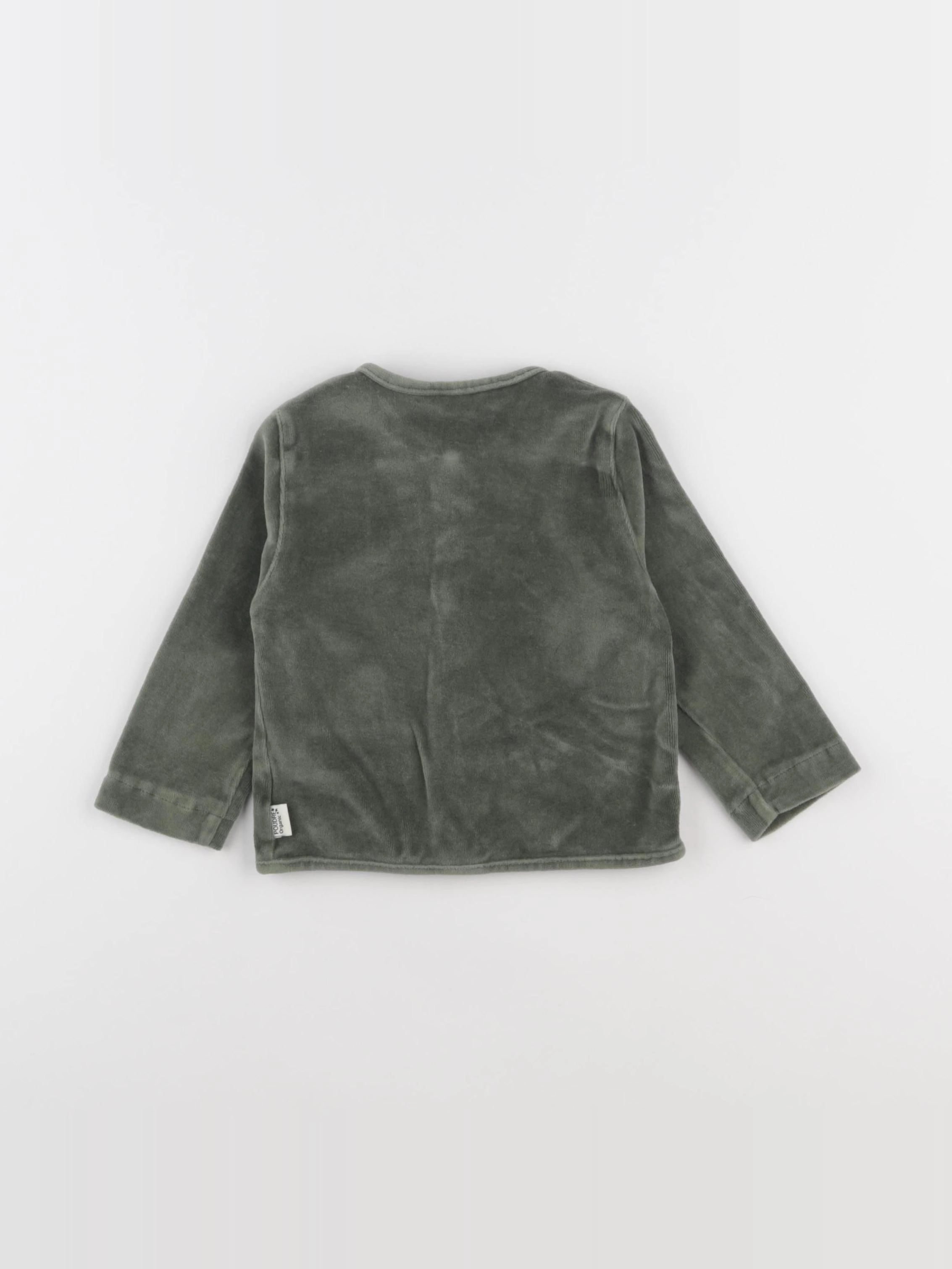 Poudre Organic - gilet vert - 12 mois