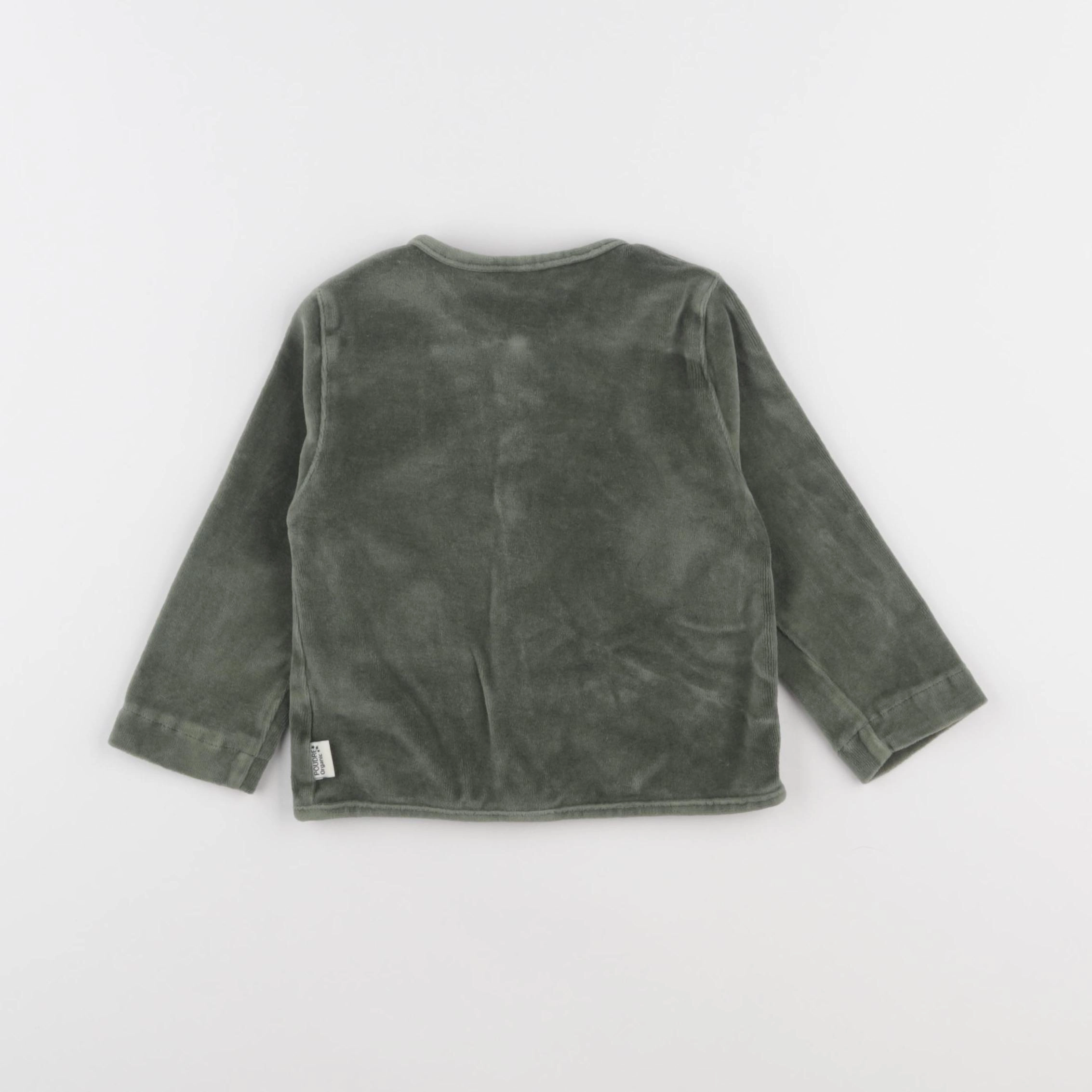 Poudre Organic - gilet vert - 12 mois