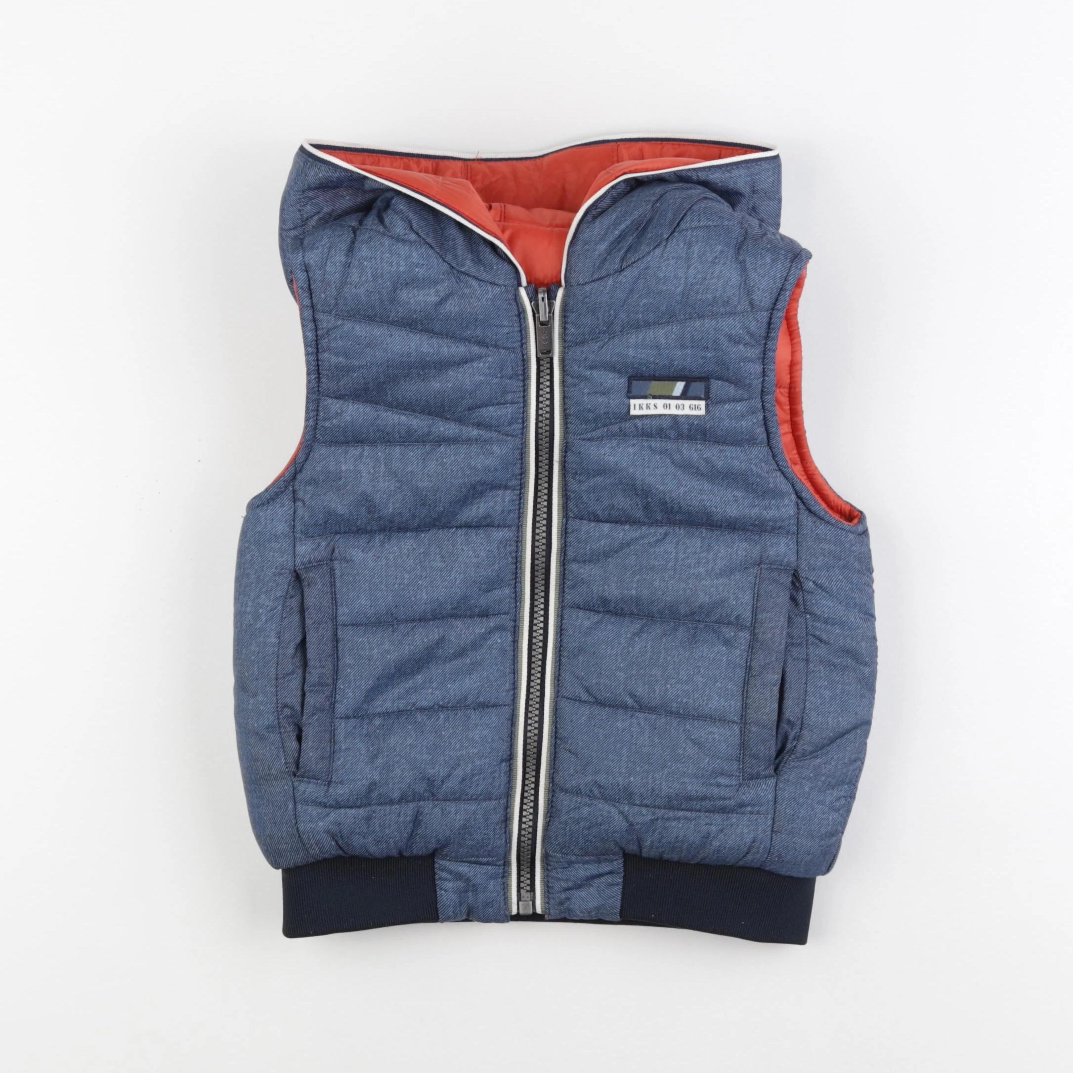 IKKS - doudoune réversible bleu - 3/4 ans