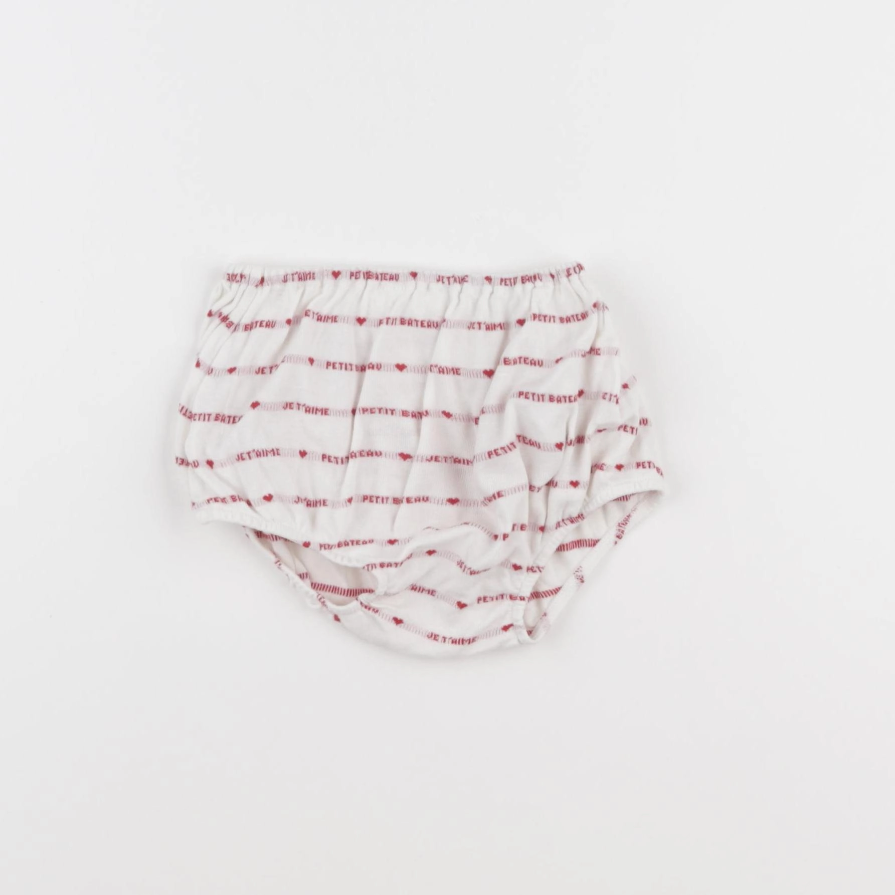 Petit Bateau - bloomer beige, rouge - 6 mois