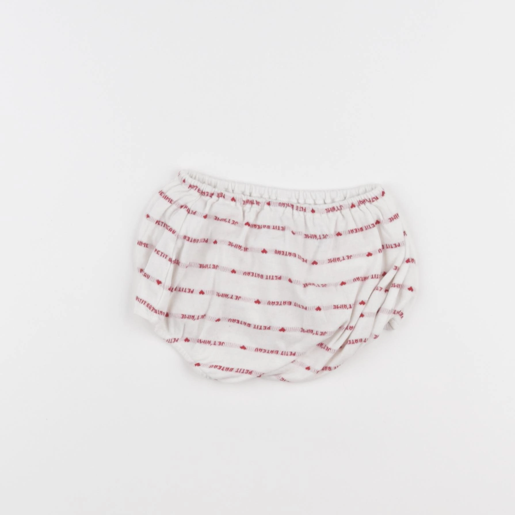 Petit Bateau - bloomer beige, rouge - 6 mois