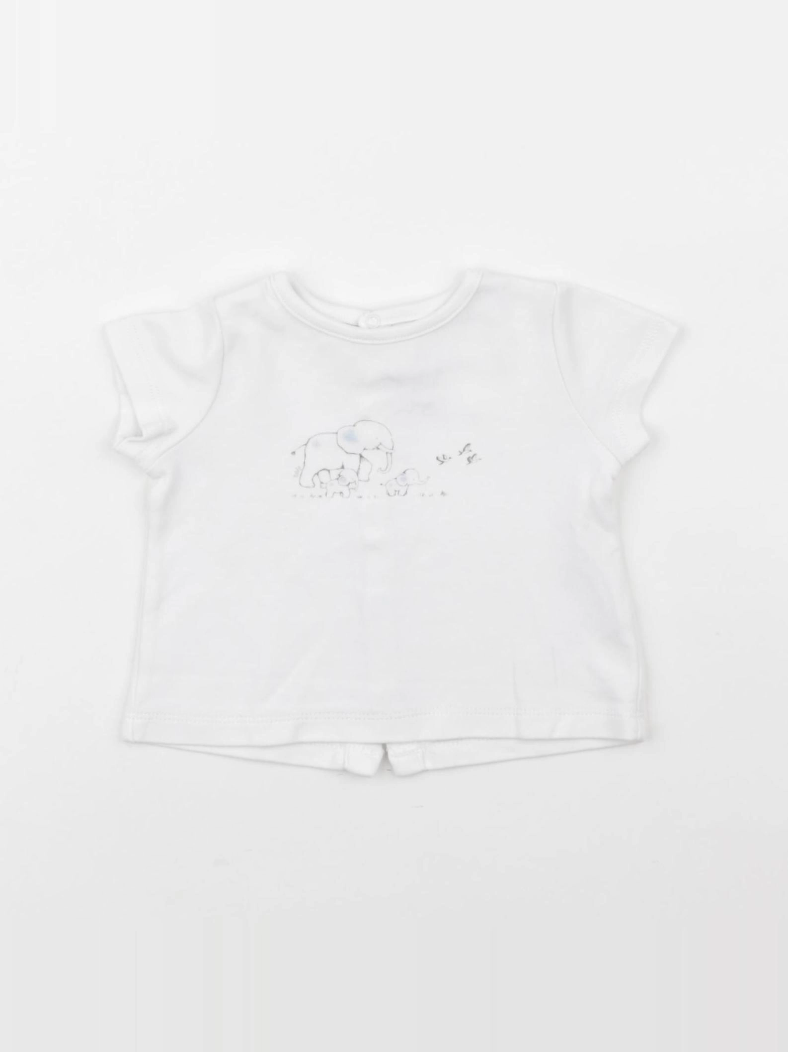 Natalys - tee-shirt blanc - 3 mois