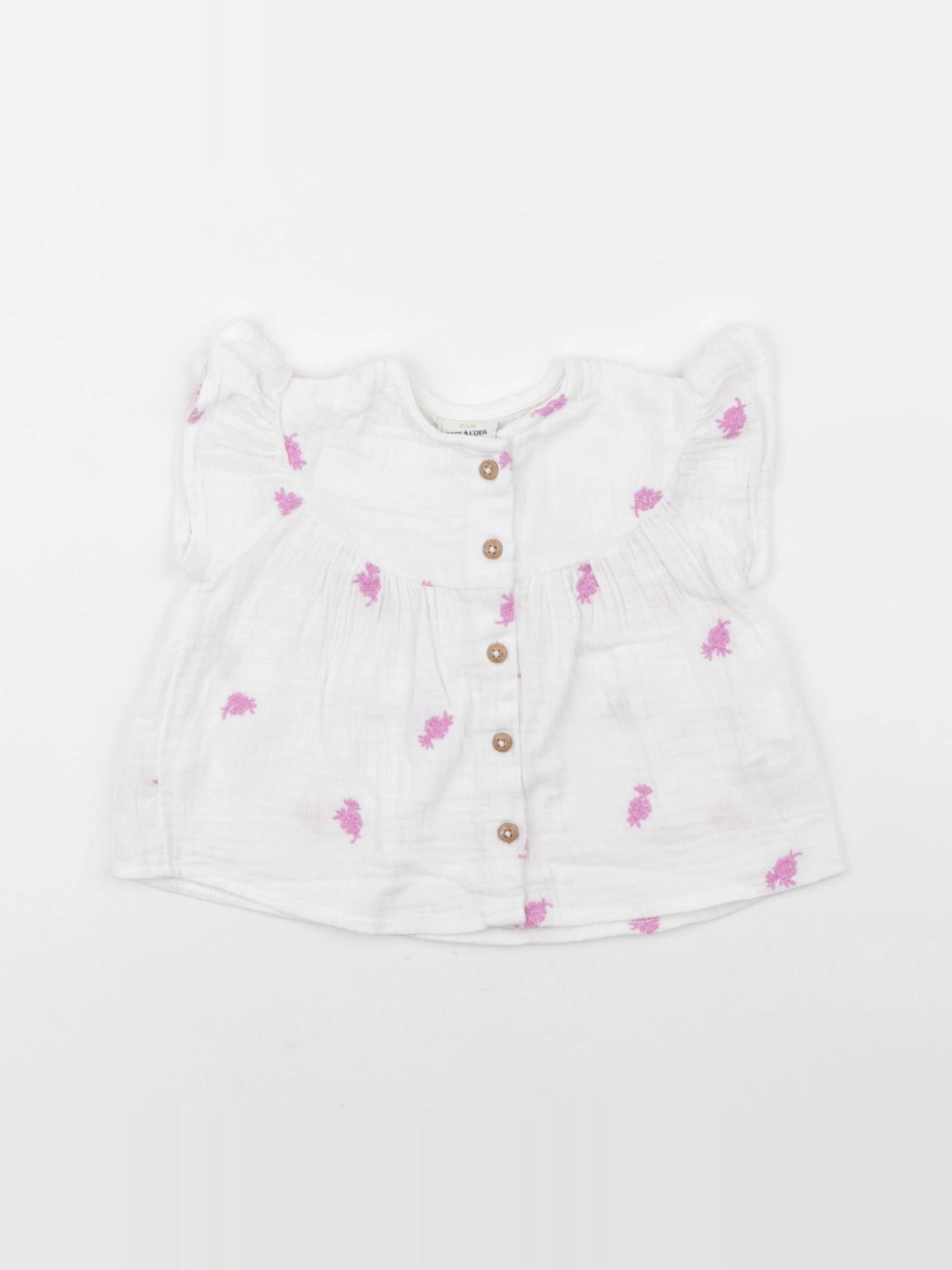 Tape à l'oeil - blouse blanc - 6 mois