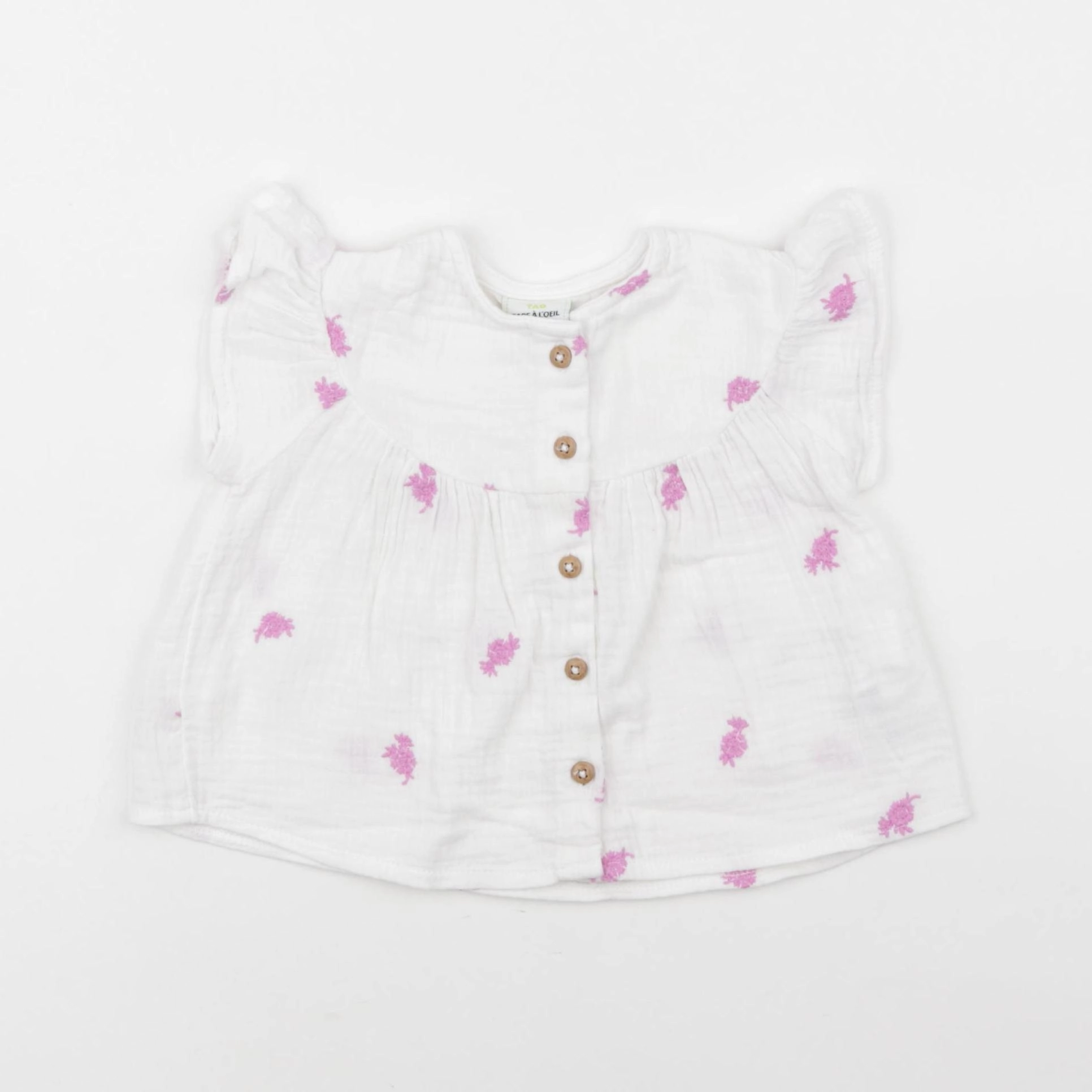 Tape à l'oeil - blouse blanc - 6 mois