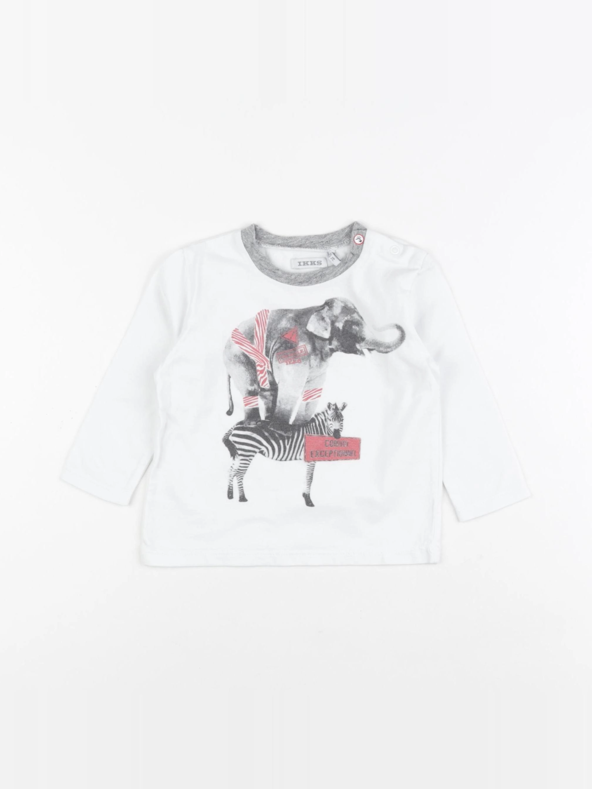 IKKS - tee-shirt blanc - 12 mois