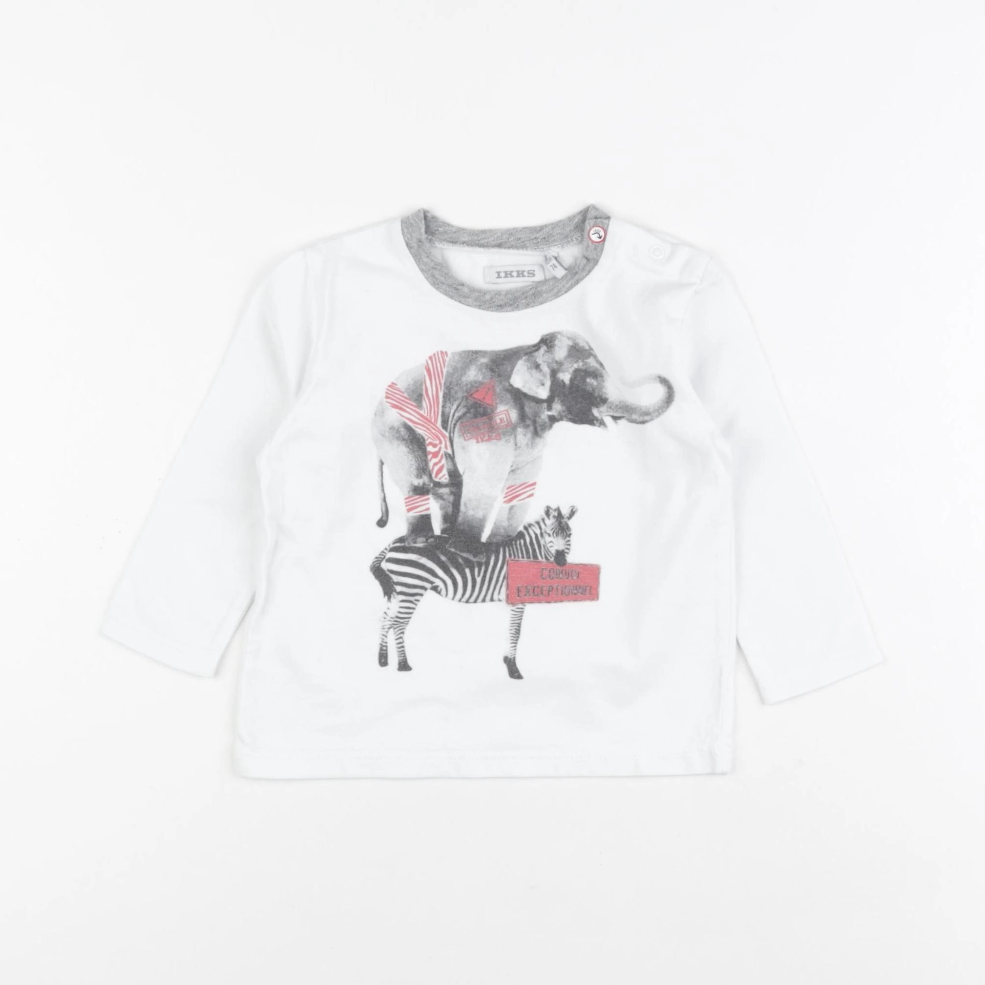 IKKS - tee-shirt blanc - 12 mois