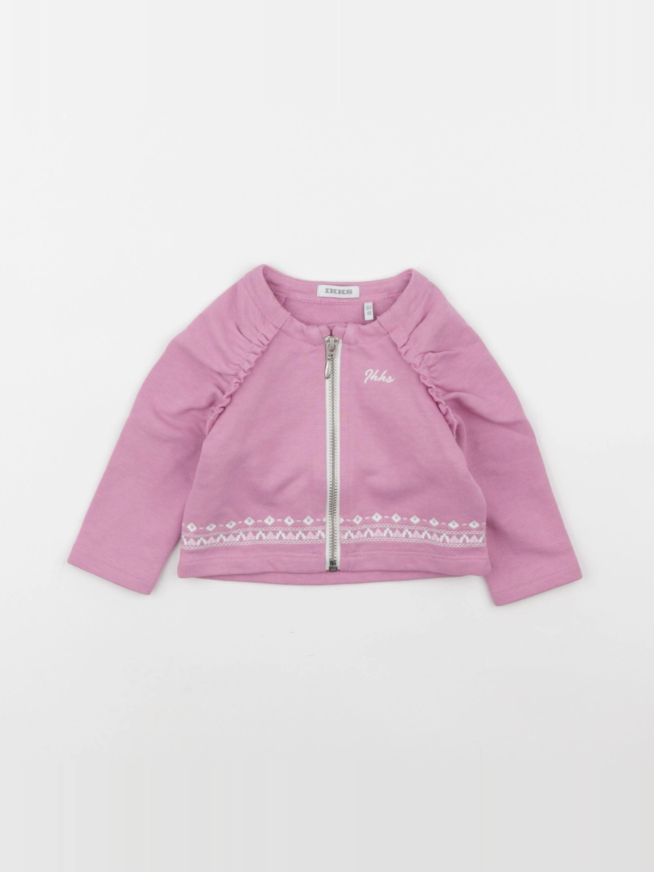 IKKS - sweat rose - 6 mois