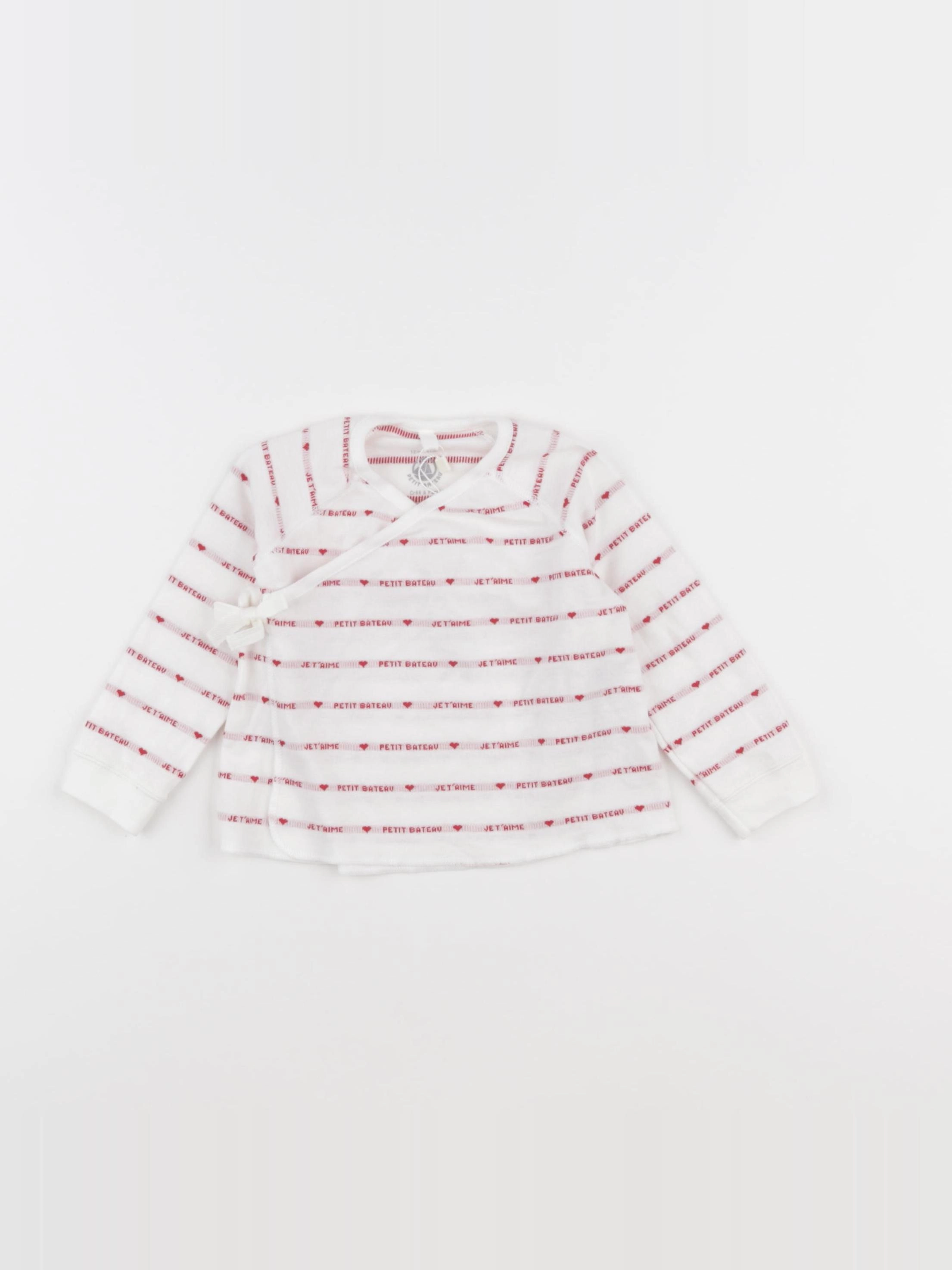 Petit Bateau - tee-shirt rouge - 12 mois