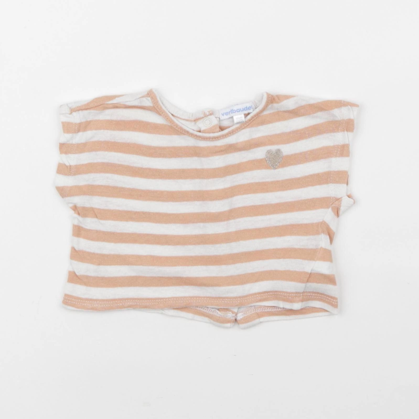 Vertbaudet - tee-shirt orange - 3 mois
