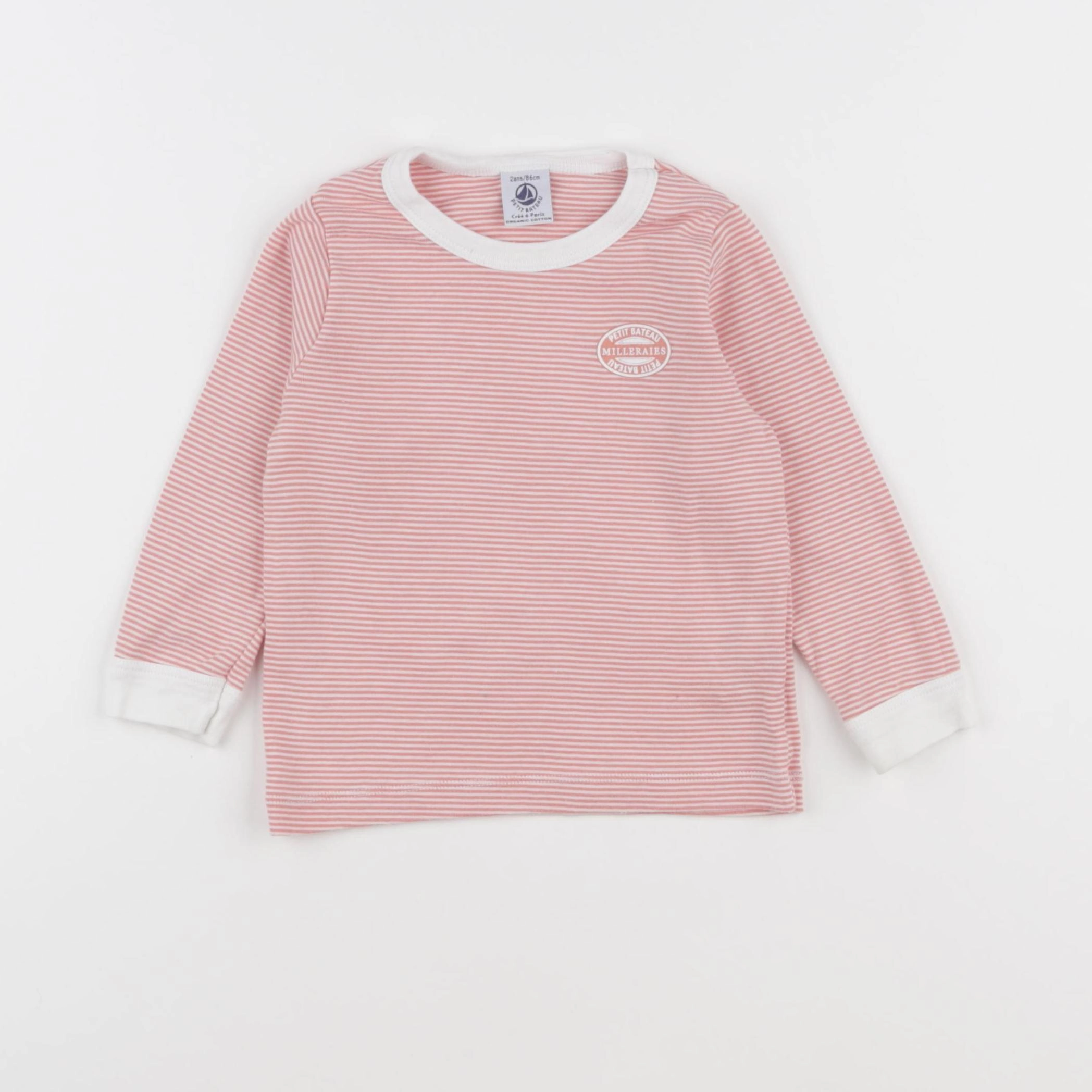 Petit Bateau - maillot de corps rose - 2 ans