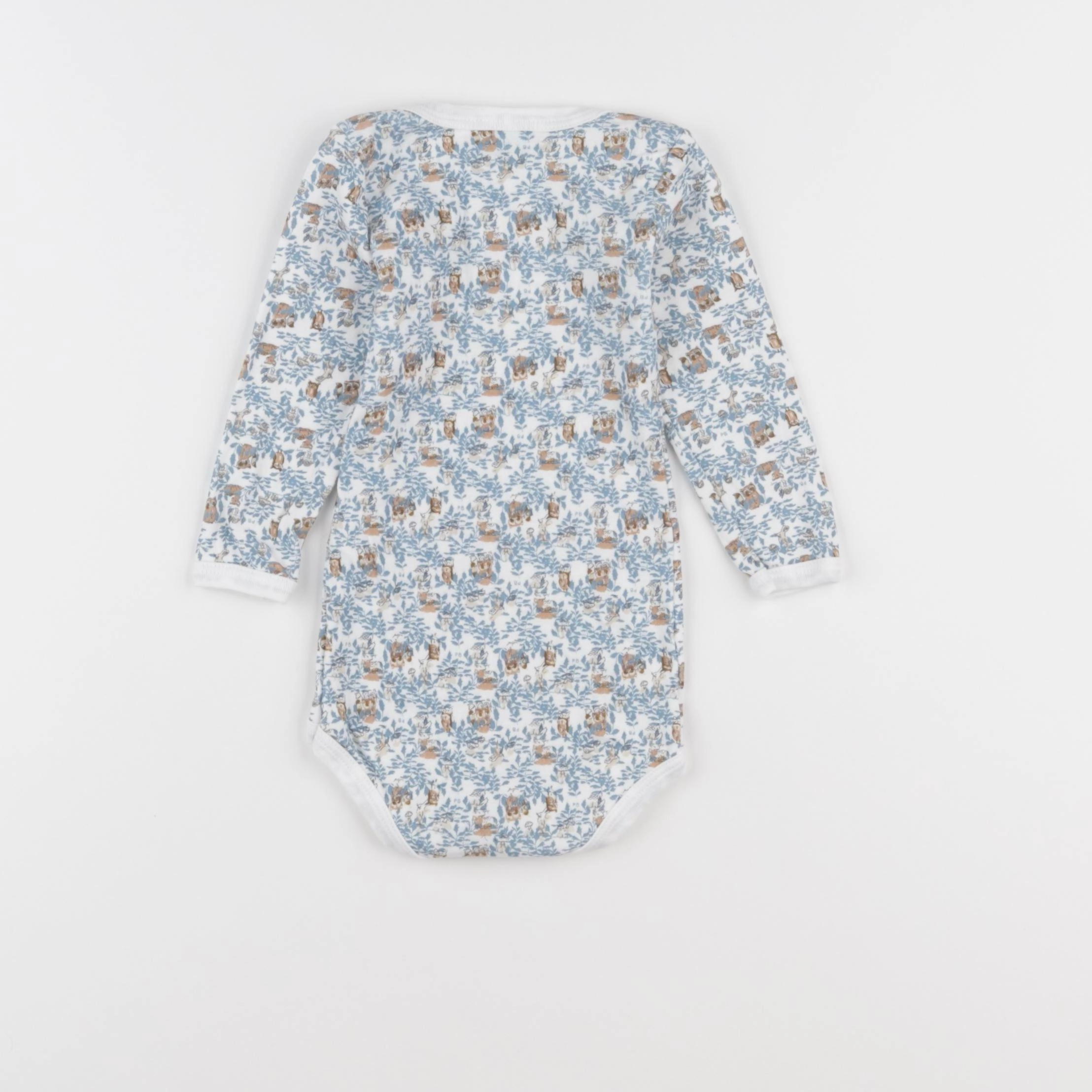 Petit Bateau - body bleu - 12 mois