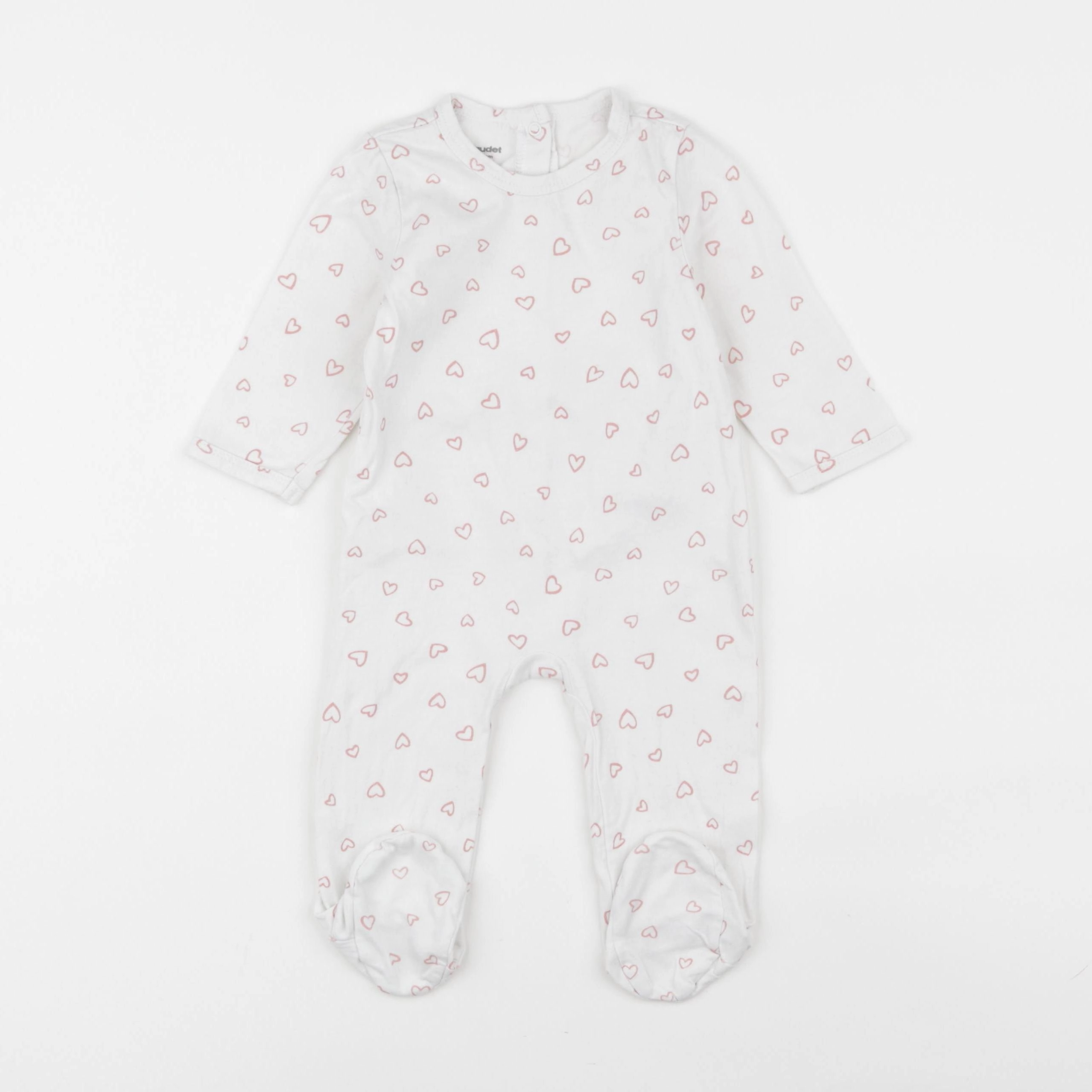 Vertbaudet - pyjama coton blanc - 6 mois