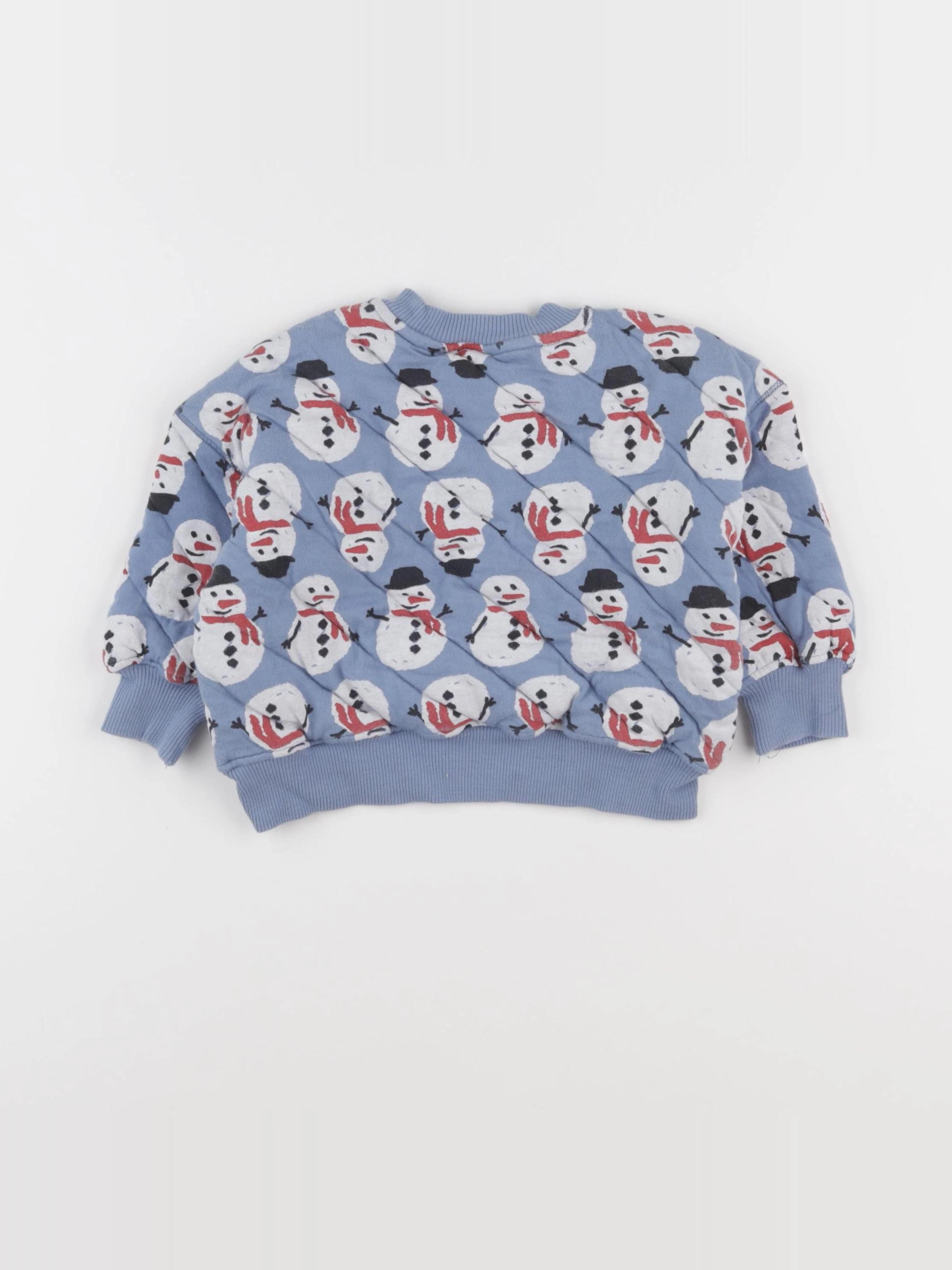 Zara - sweat bleu - 9/12 mois