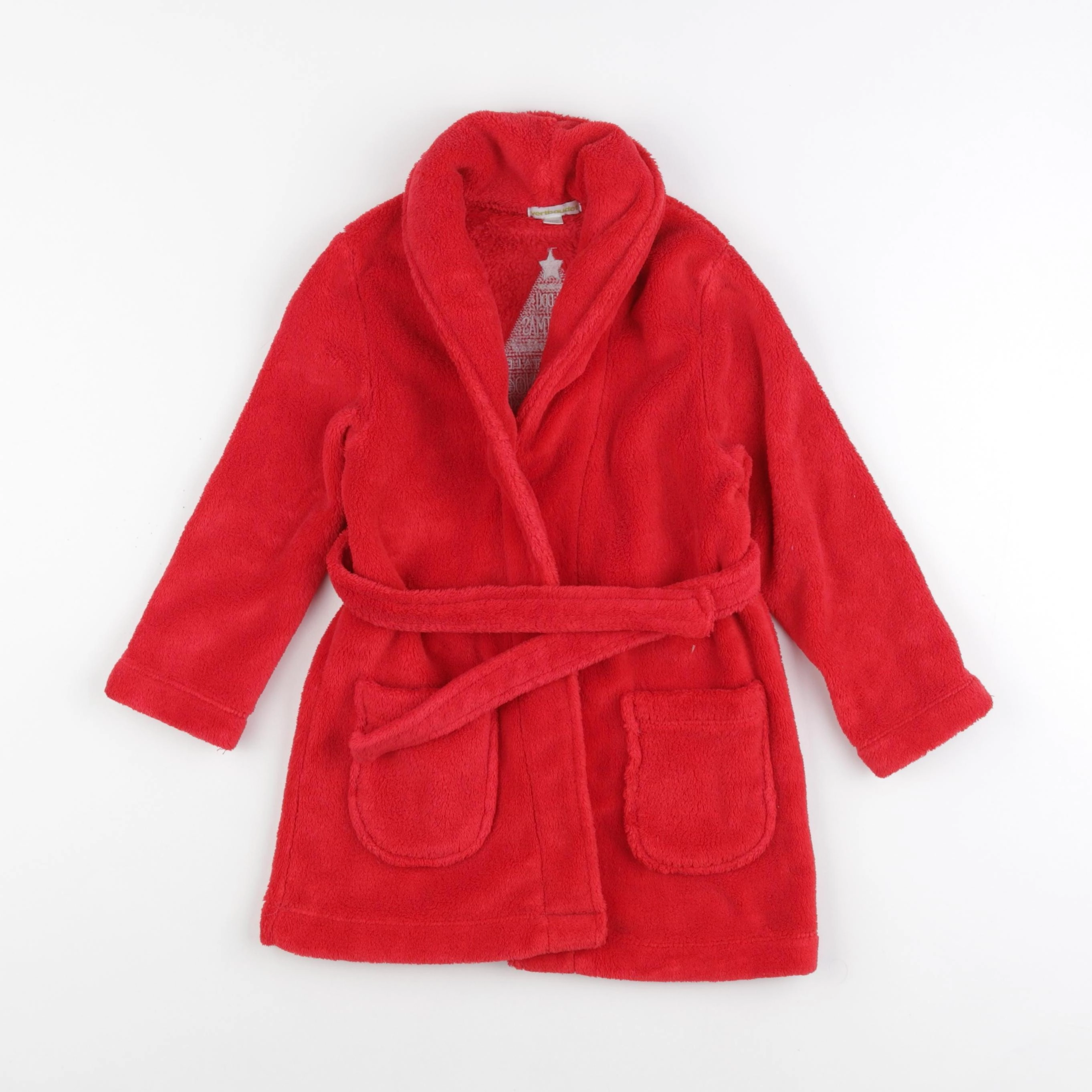 Vertbaudet - robe de chambre rouge - 4 ans
