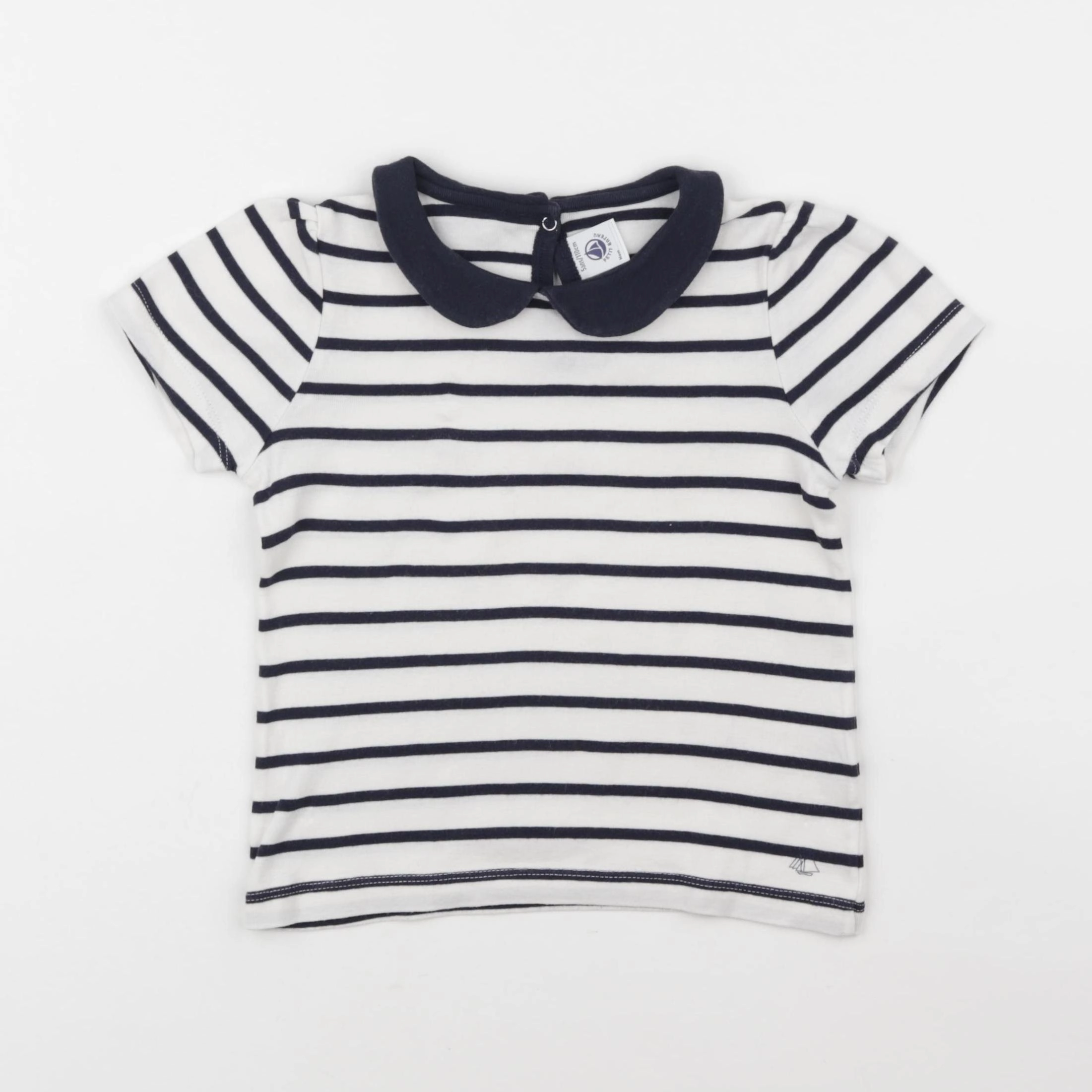 Petit Bateau - tee-shirt bleu - 5 ans