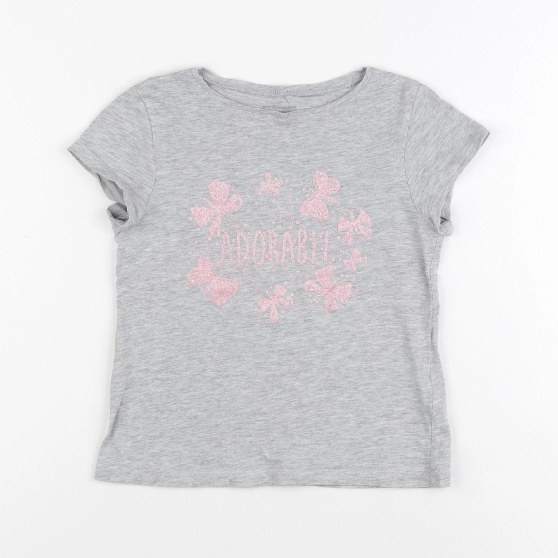 Vertbaudet - tee-shirt gris - 6 ans