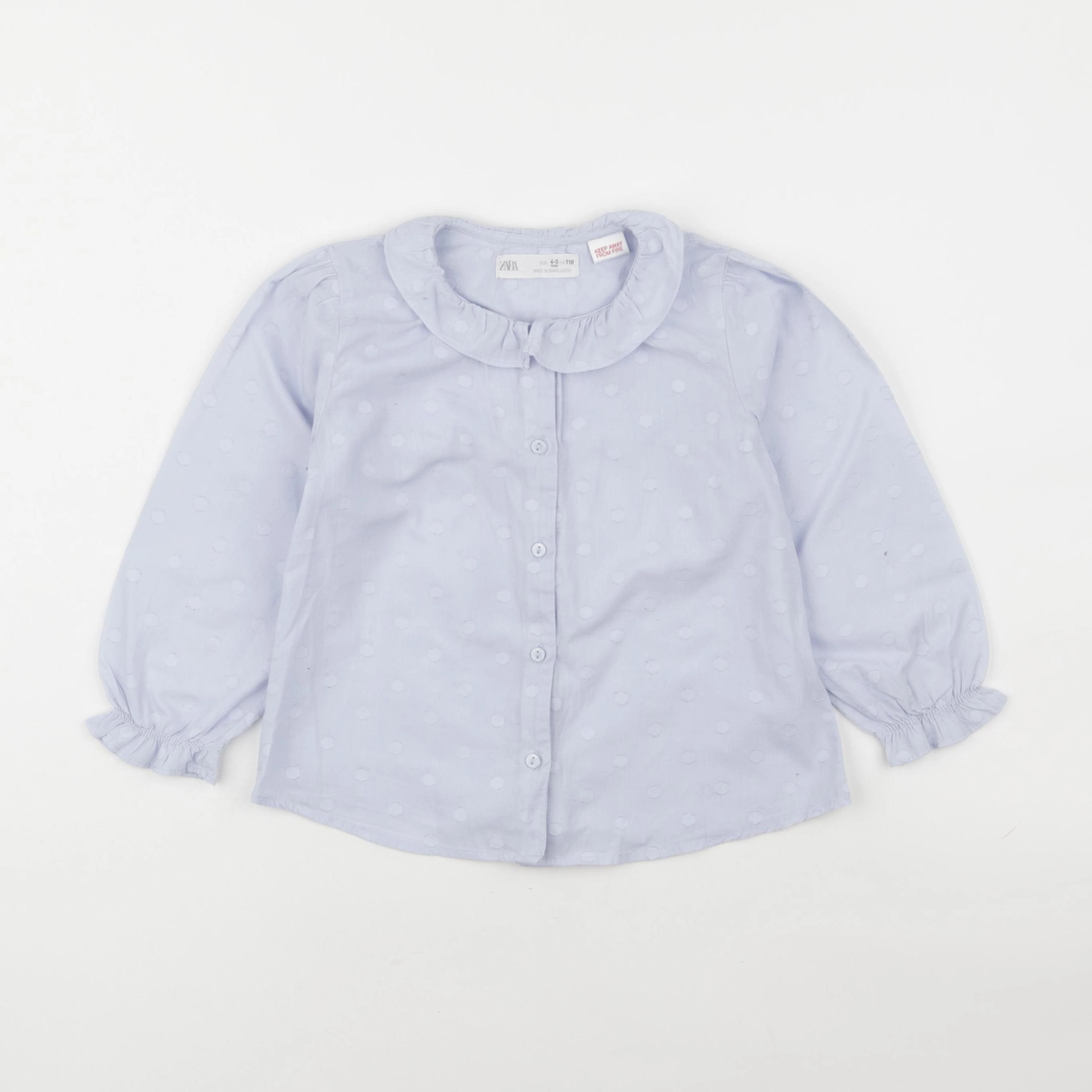 Zara - blouse bleu - 4/5 ans
