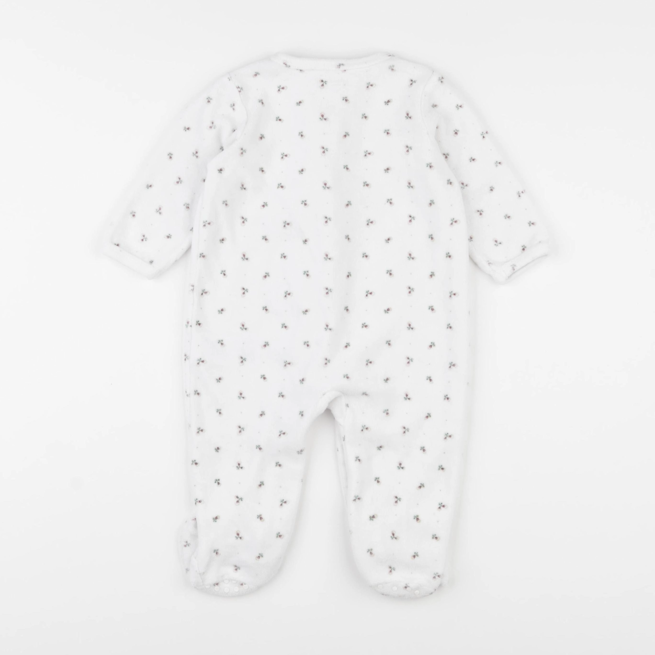 Vertbaudet - pyjama velours blanc - 12 mois