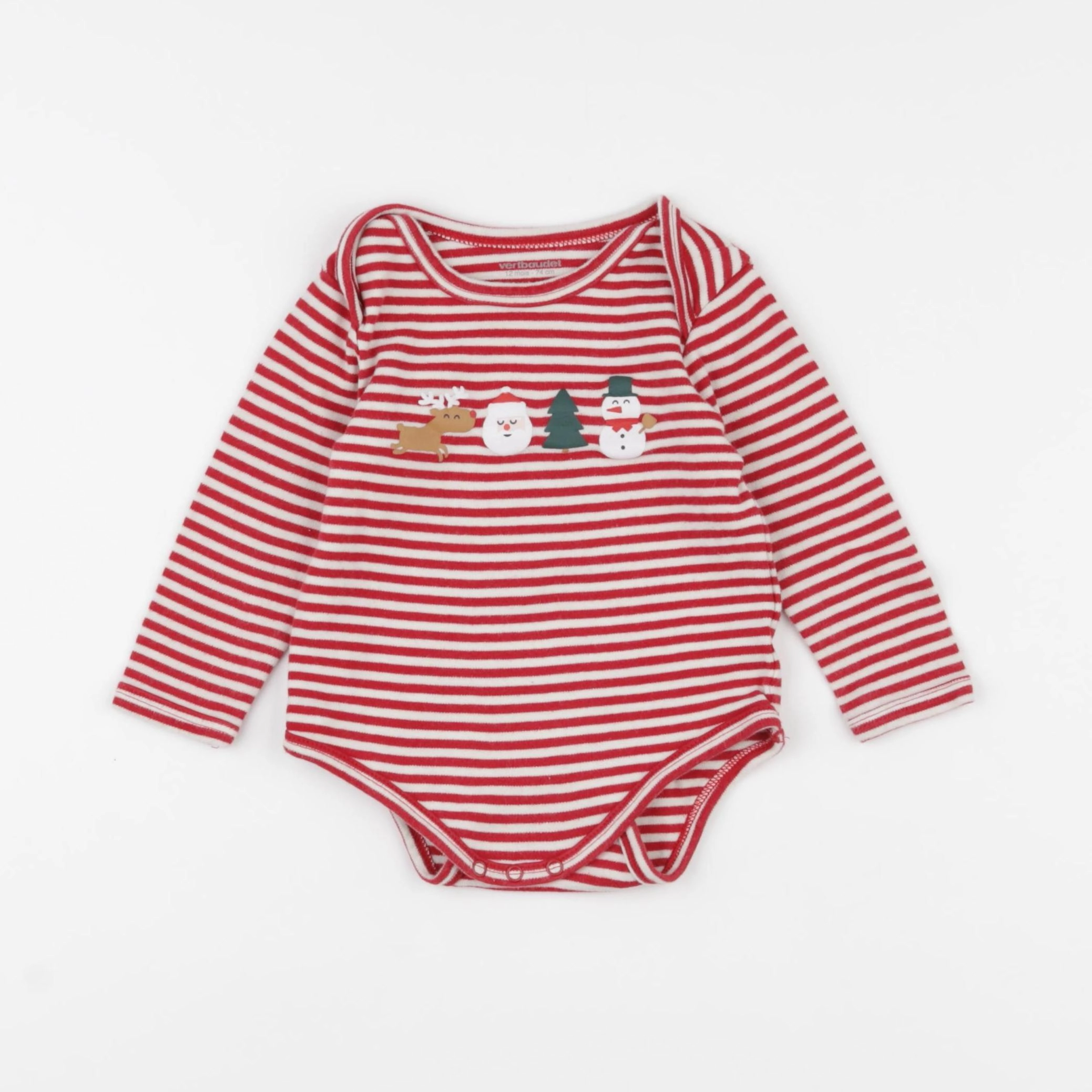 Vertbaudet - body rouge - 12 mois