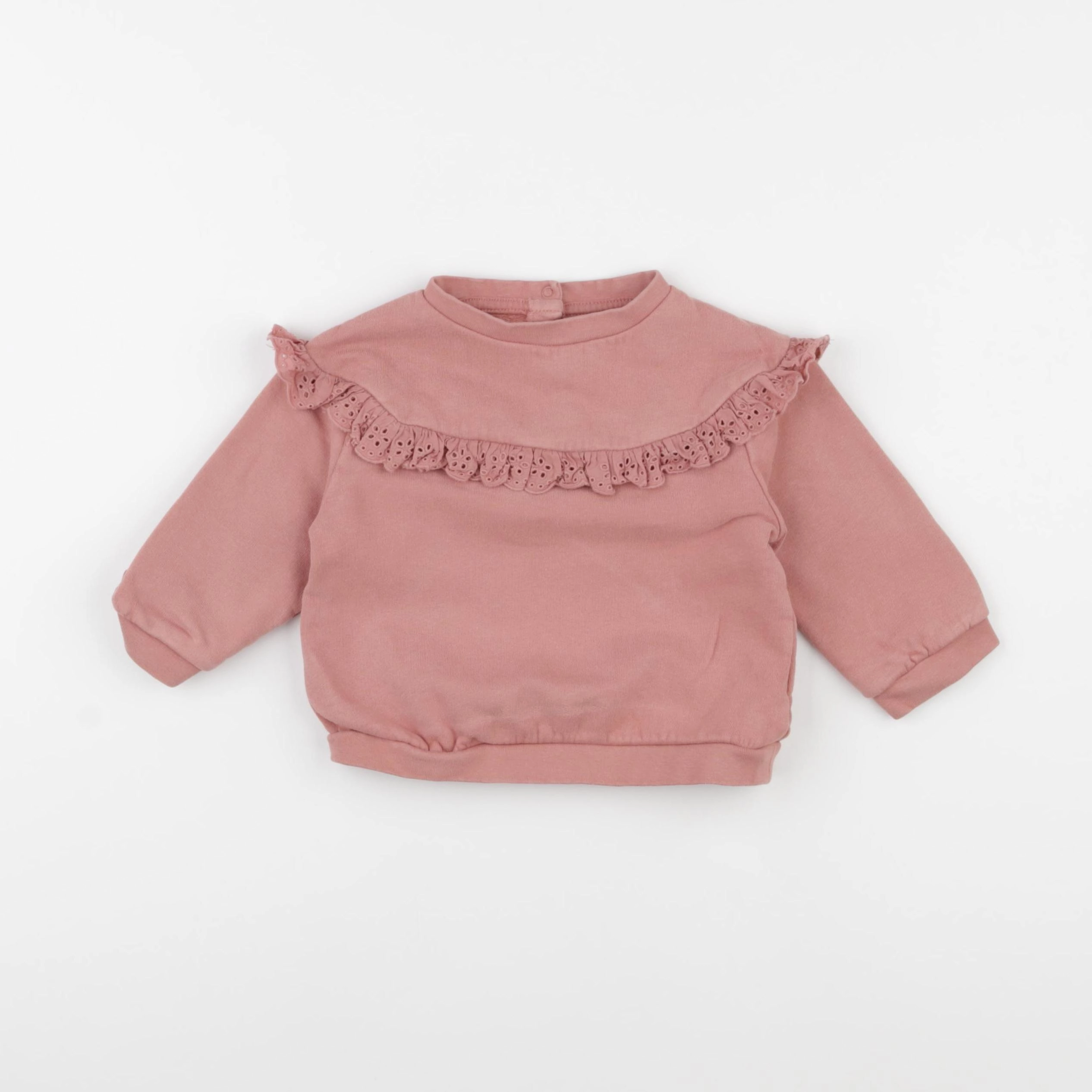 Vertbaudet - sweat rose - 12 mois