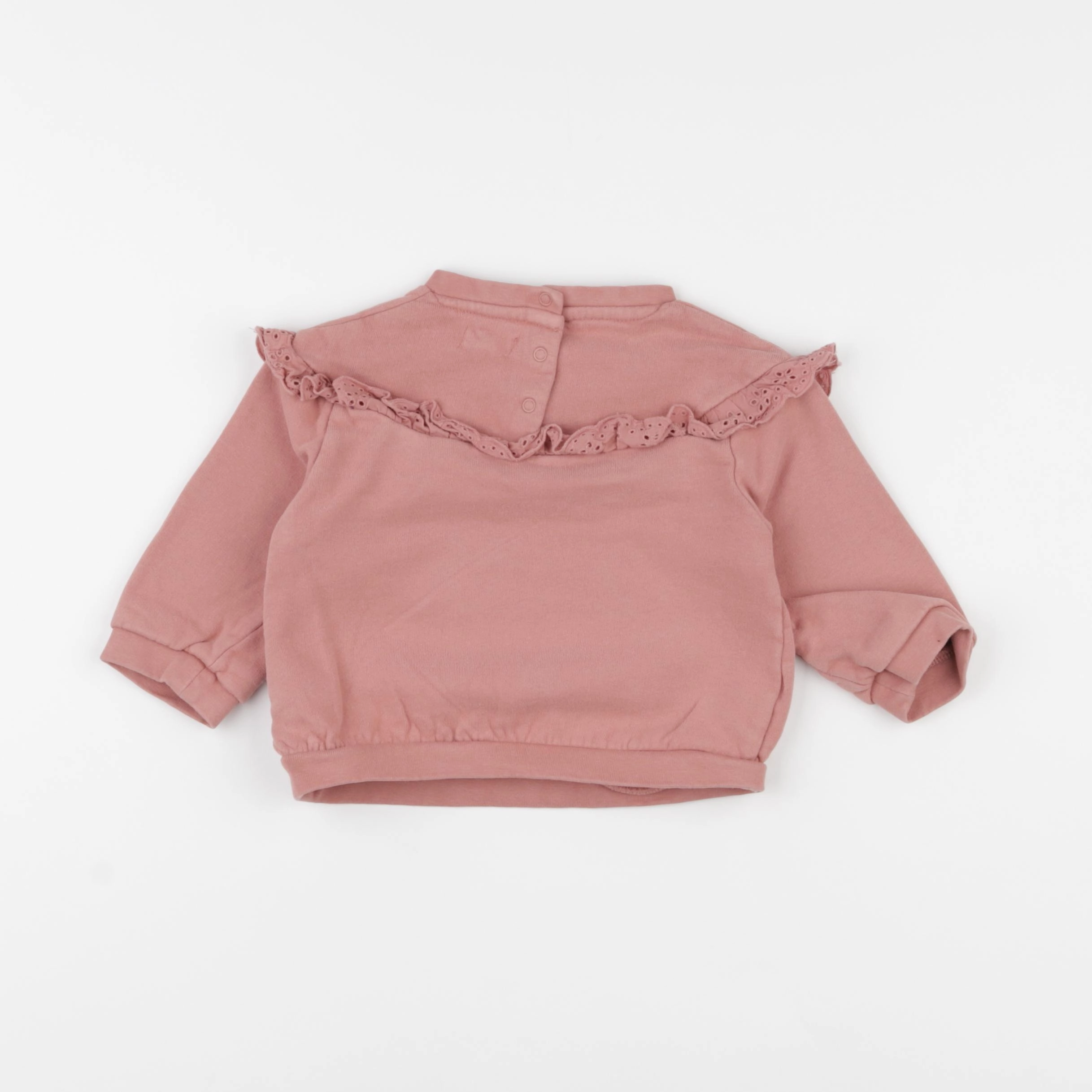 Vertbaudet - sweat rose - 12 mois