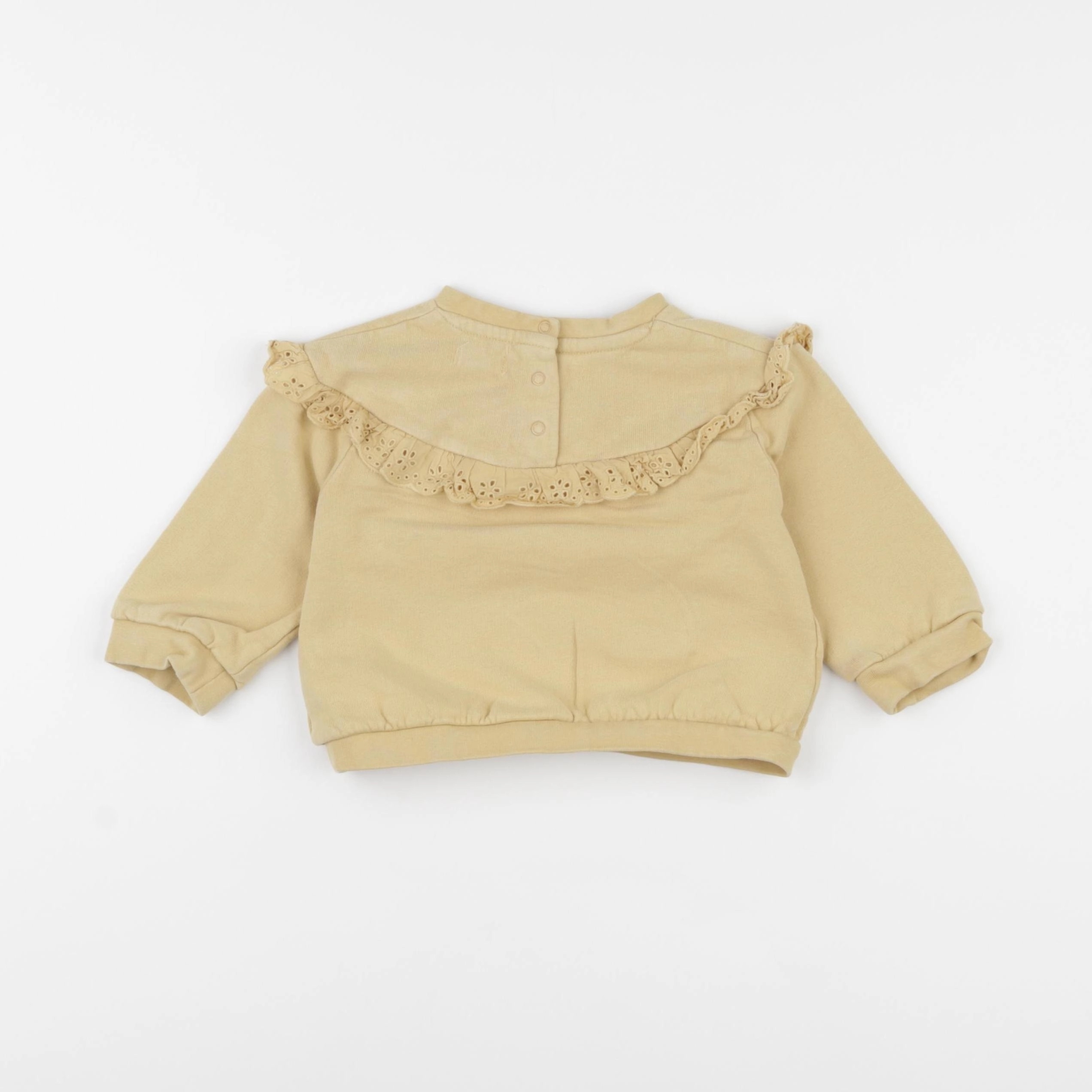 Vertbaudet - sweat jaune - 12 mois