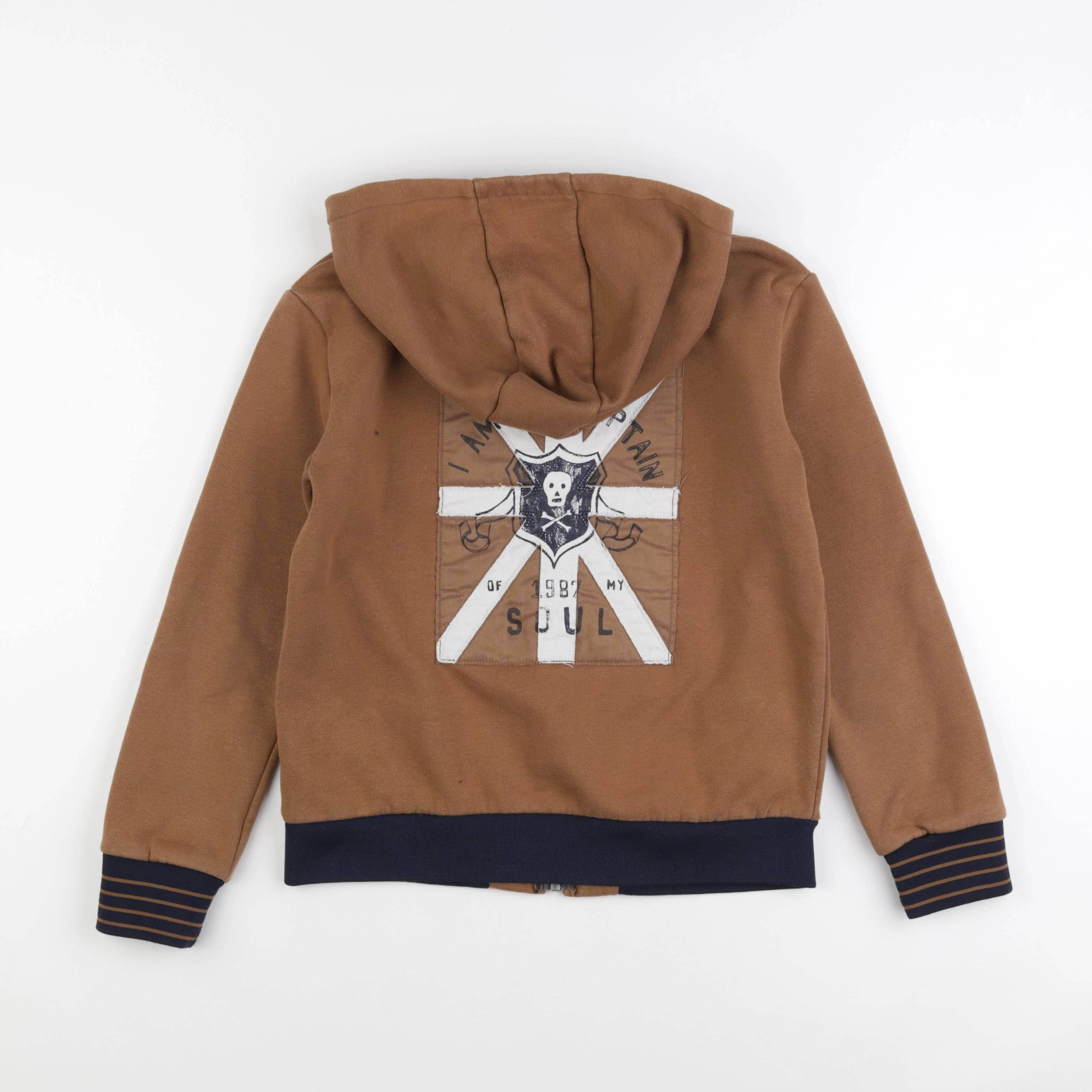 IKKS - sweat imprimé au dos marron - 12 ans