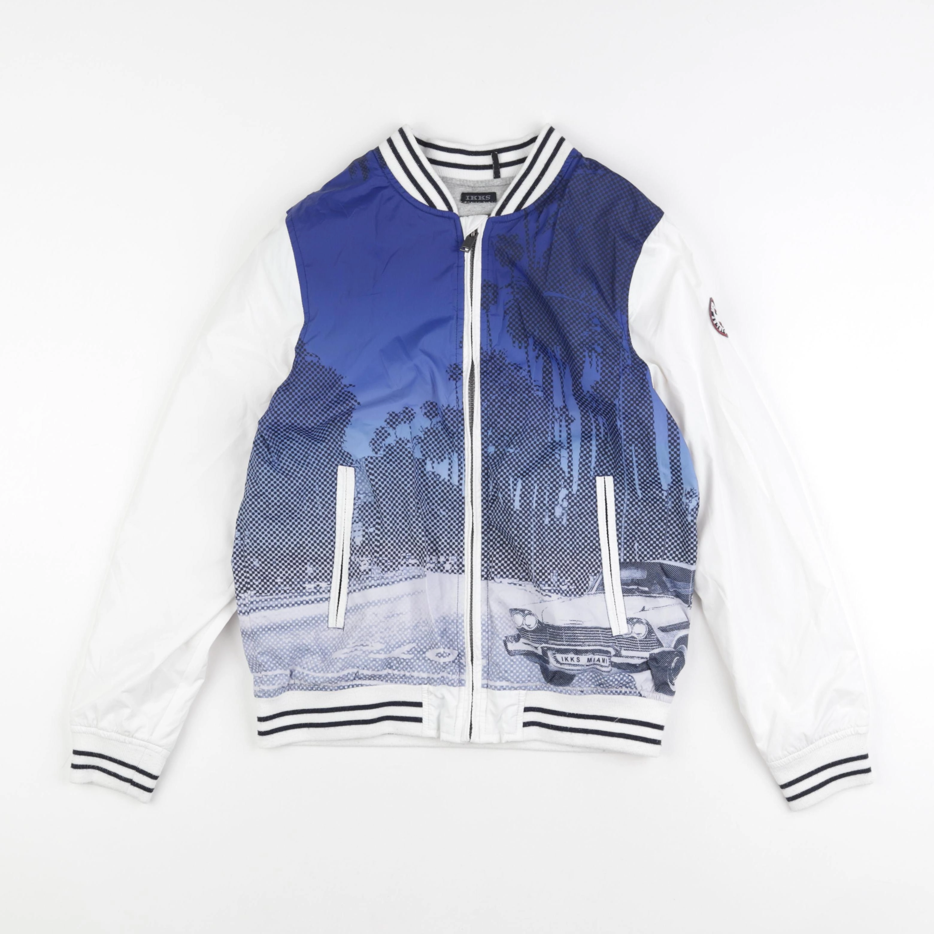 IKKS - veste bleu, blanc - 12 ans
