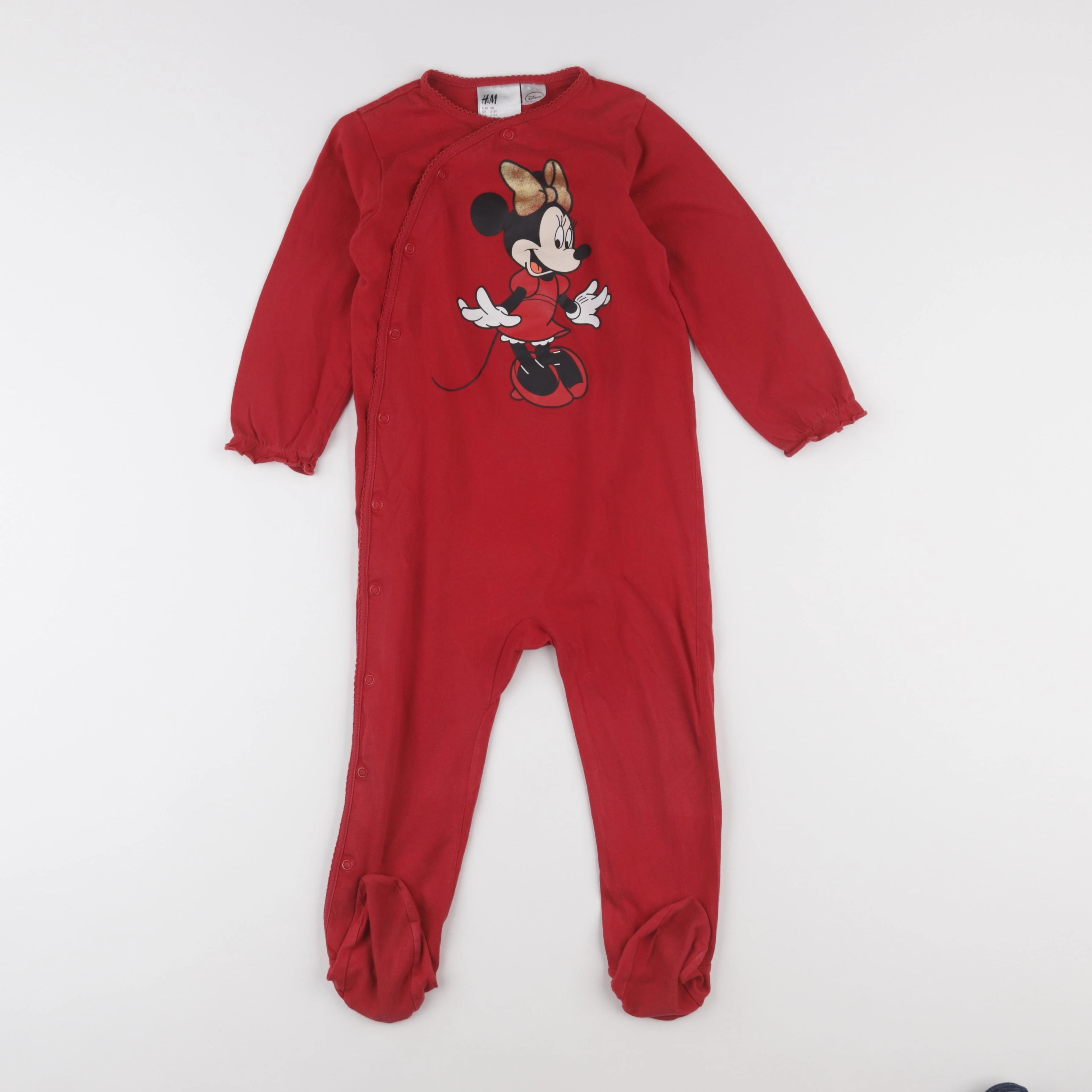 H&M - pyjama coton rouge - 2/3 ans