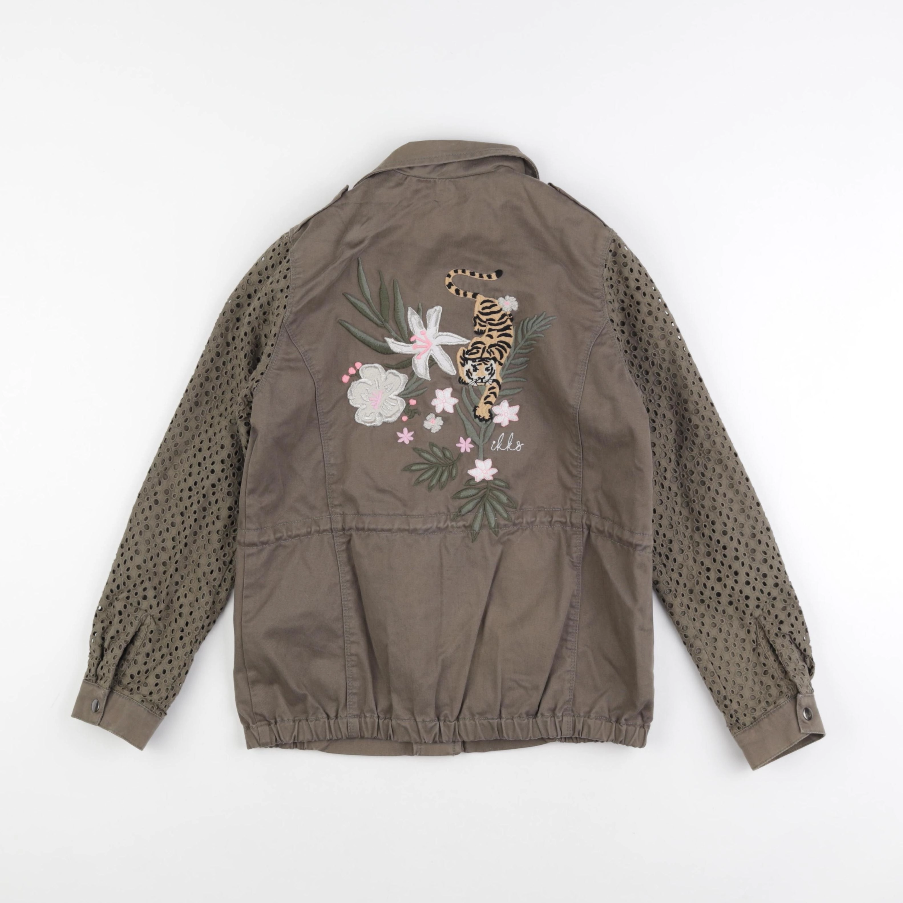 IKKS - veste imprimé au dos vert - 10 ans