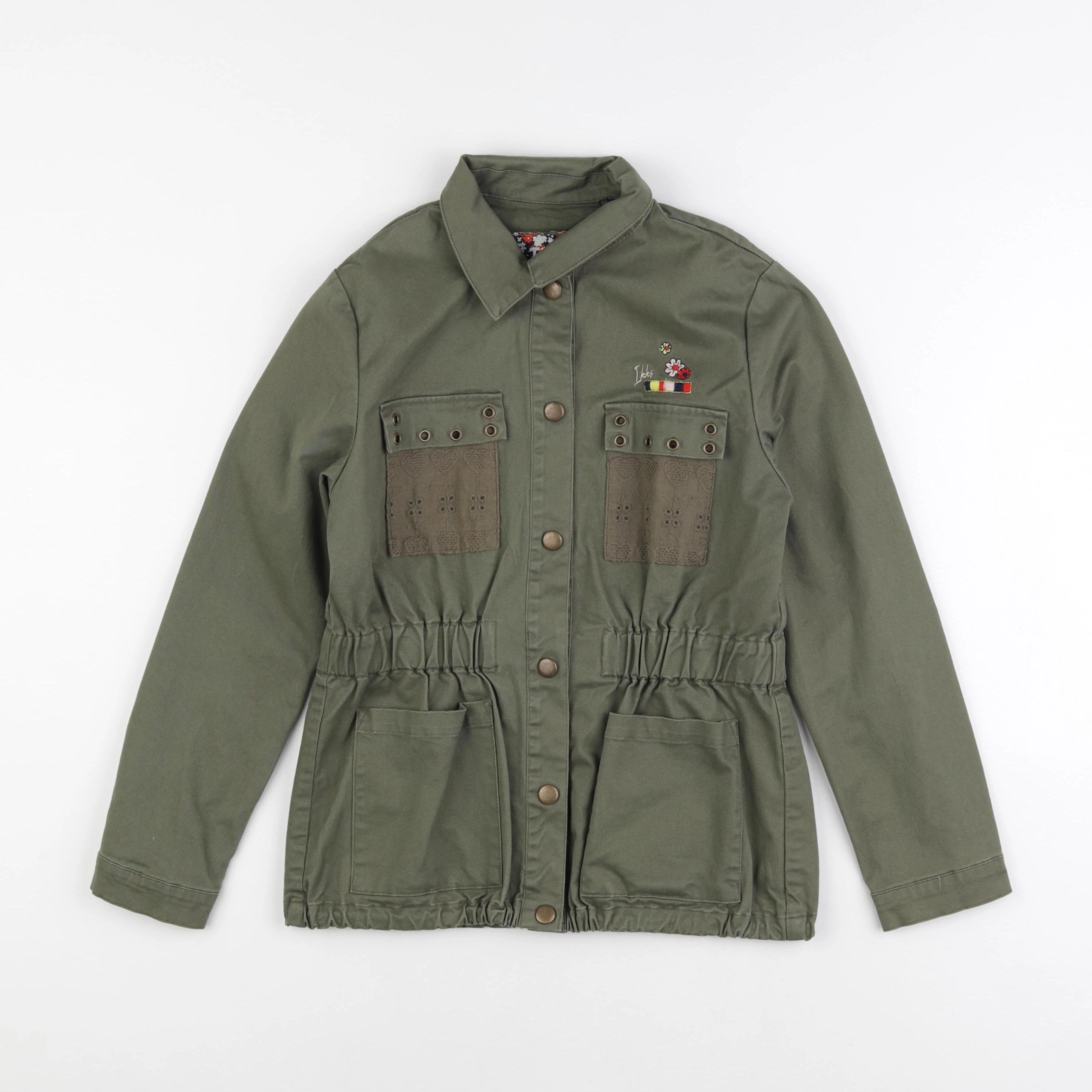 IKKS - veste imprimé au dos vert - 10 ans