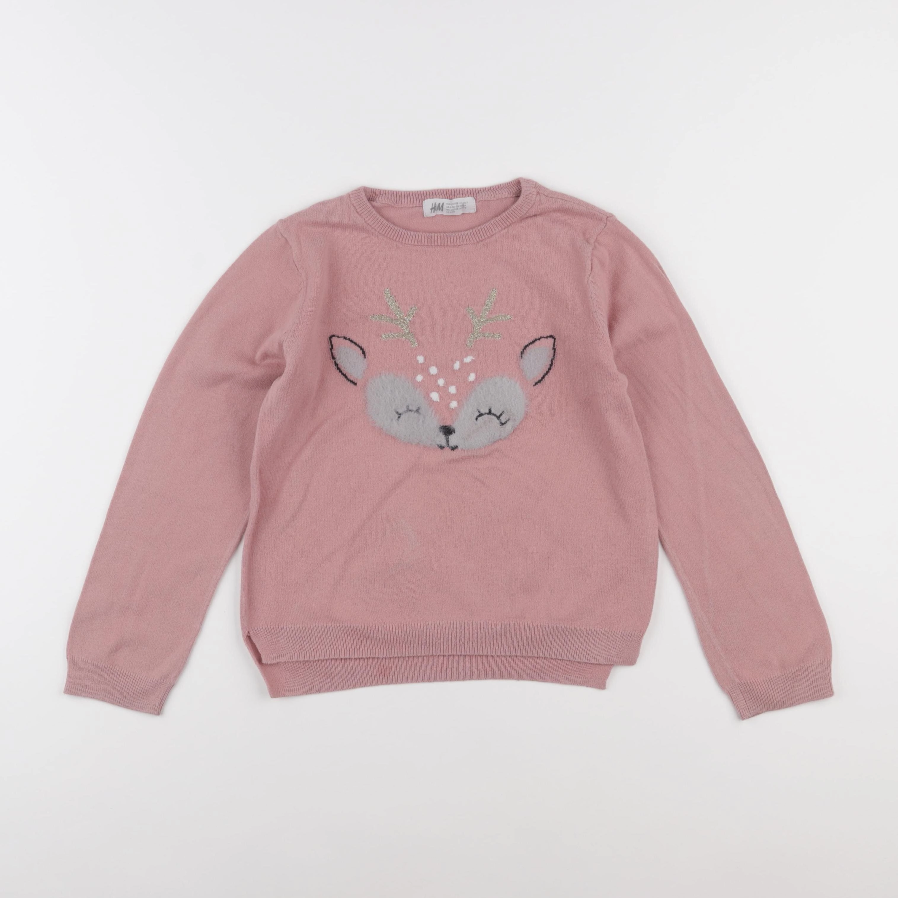 H&M - pull rose - 6/8 ans