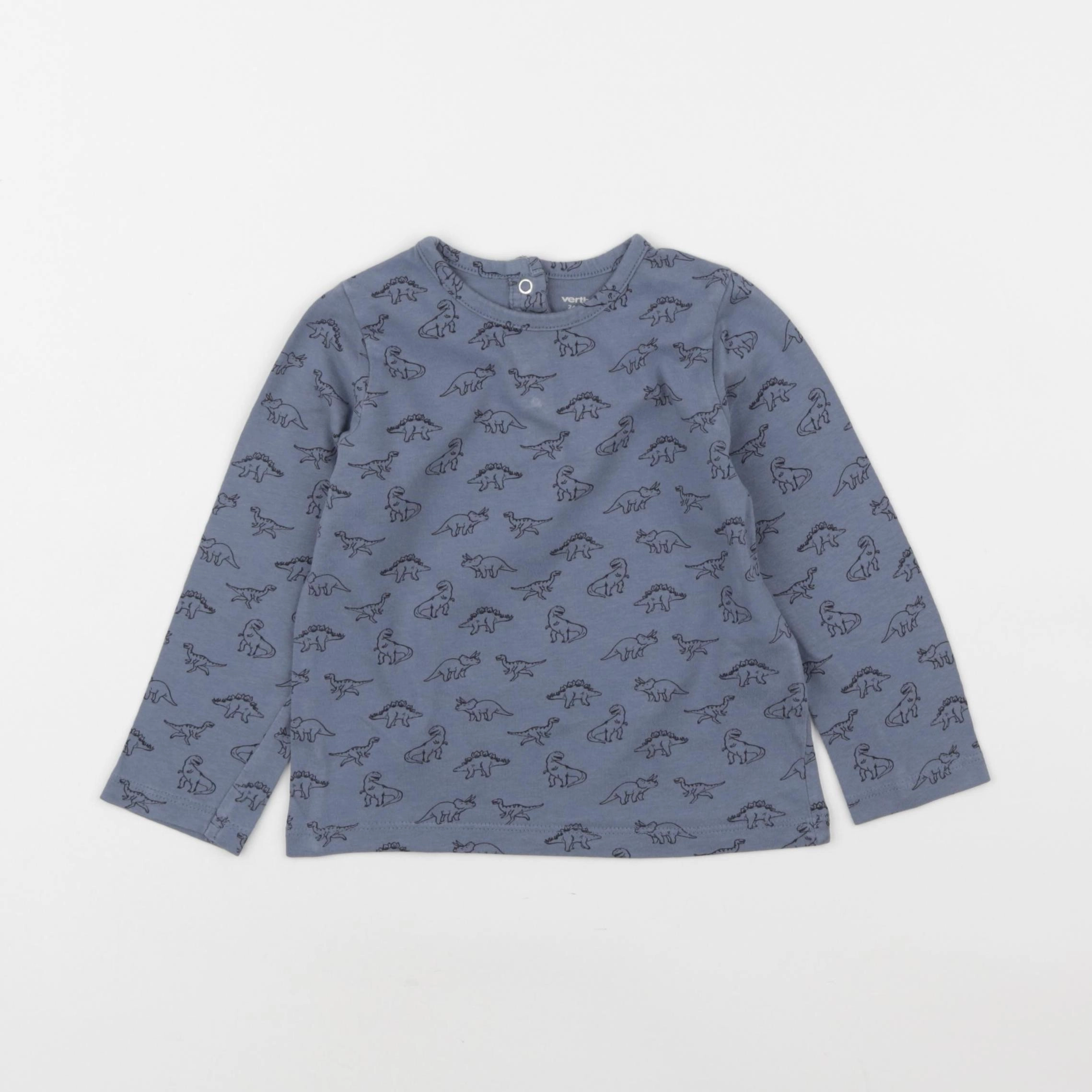 Vertbaudet - tee-shirt bleu - 24 mois