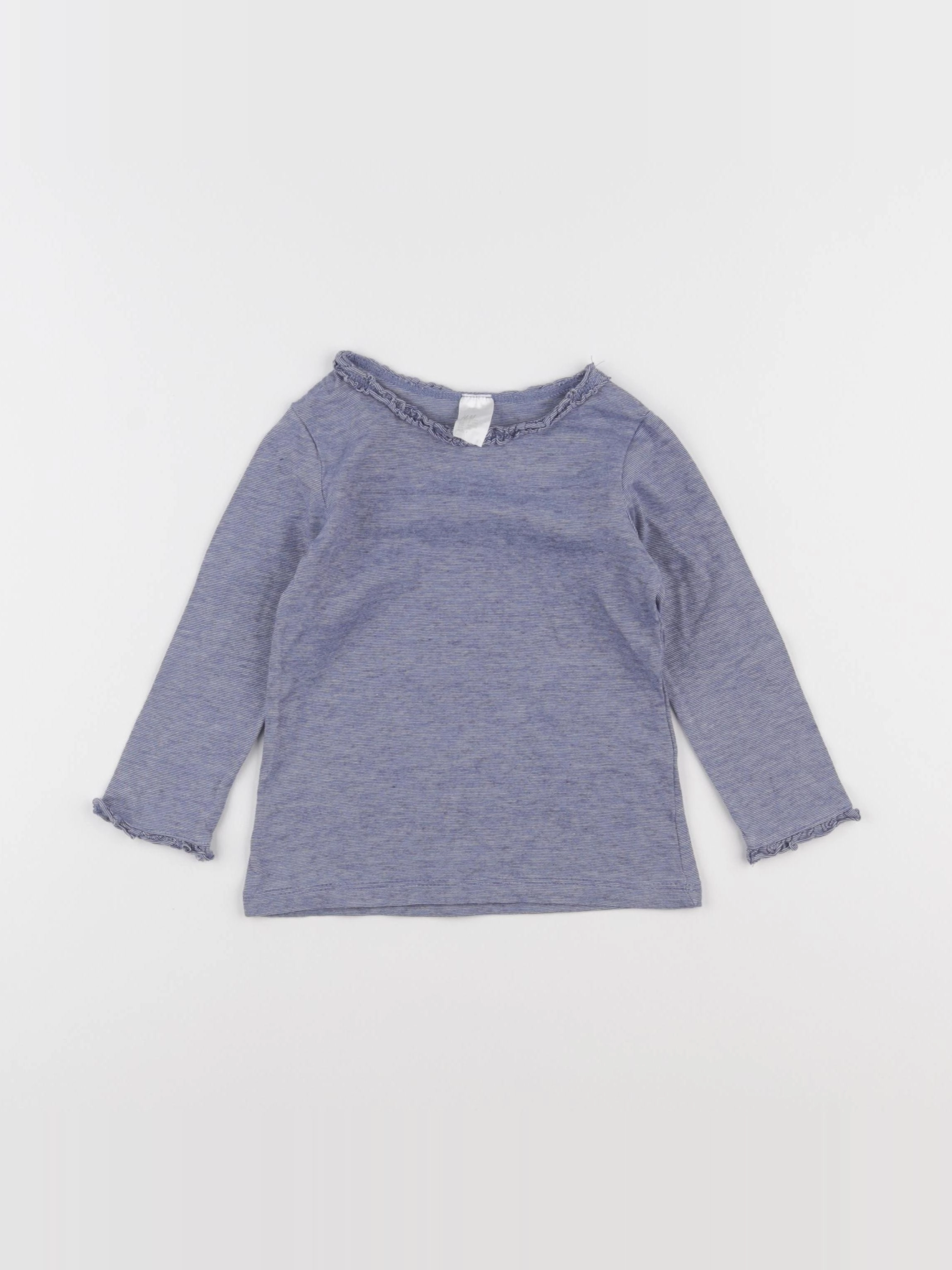 H&M - tee-shirt bleu - 9/12 mois
