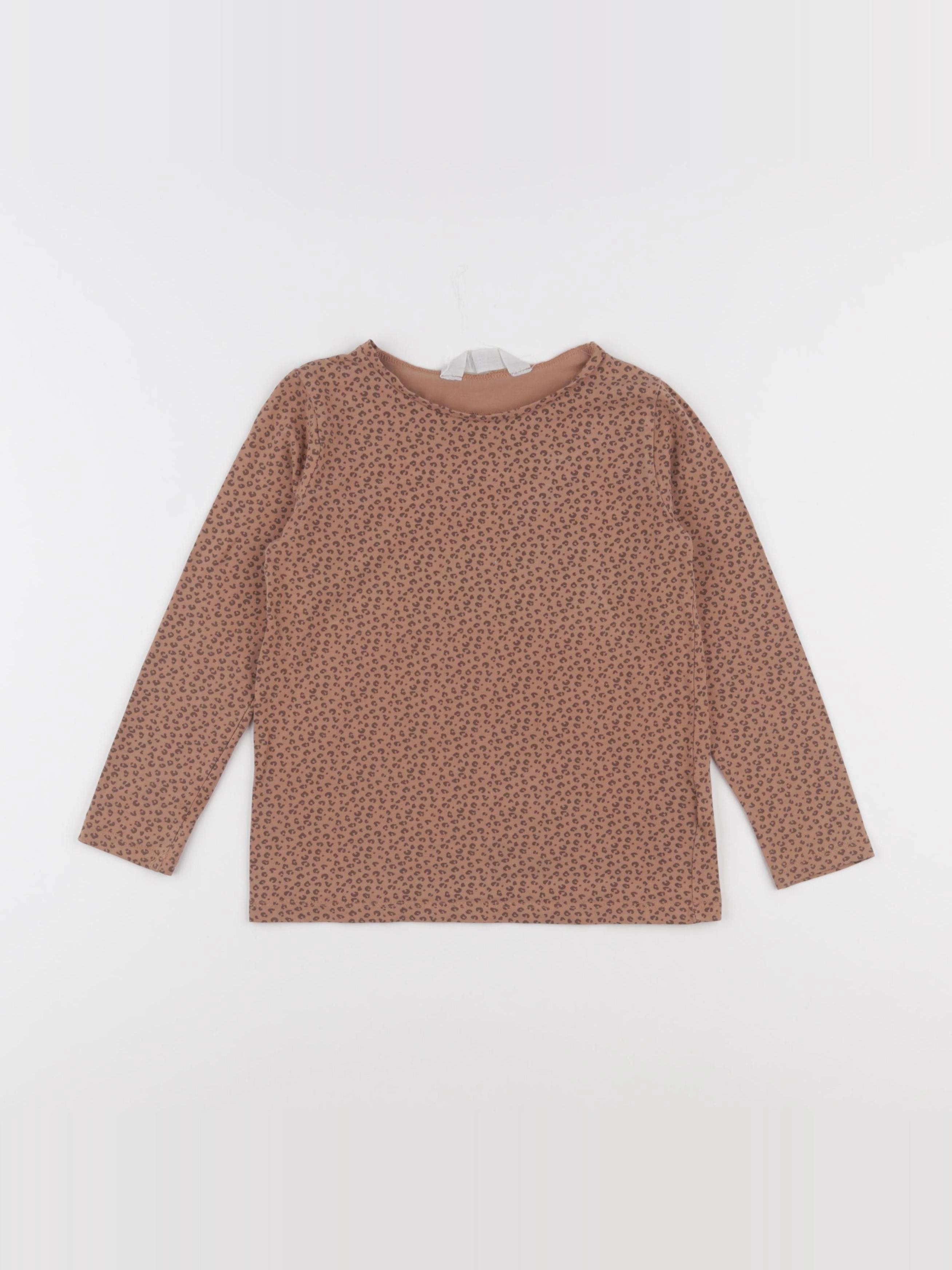 H&M - tee-shirt marron - 4/6 ans