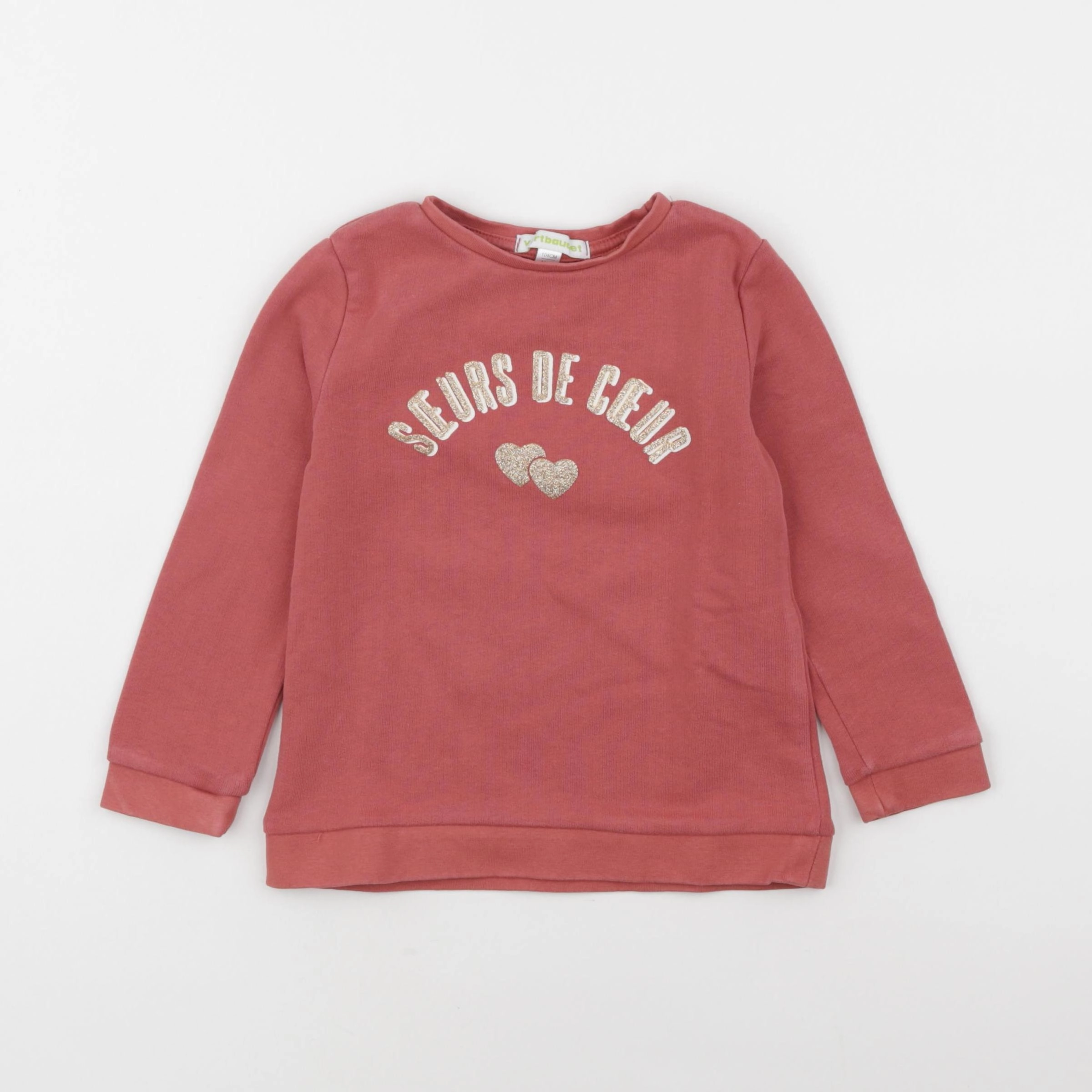 Vertbaudet - sweat rose - 4 ans