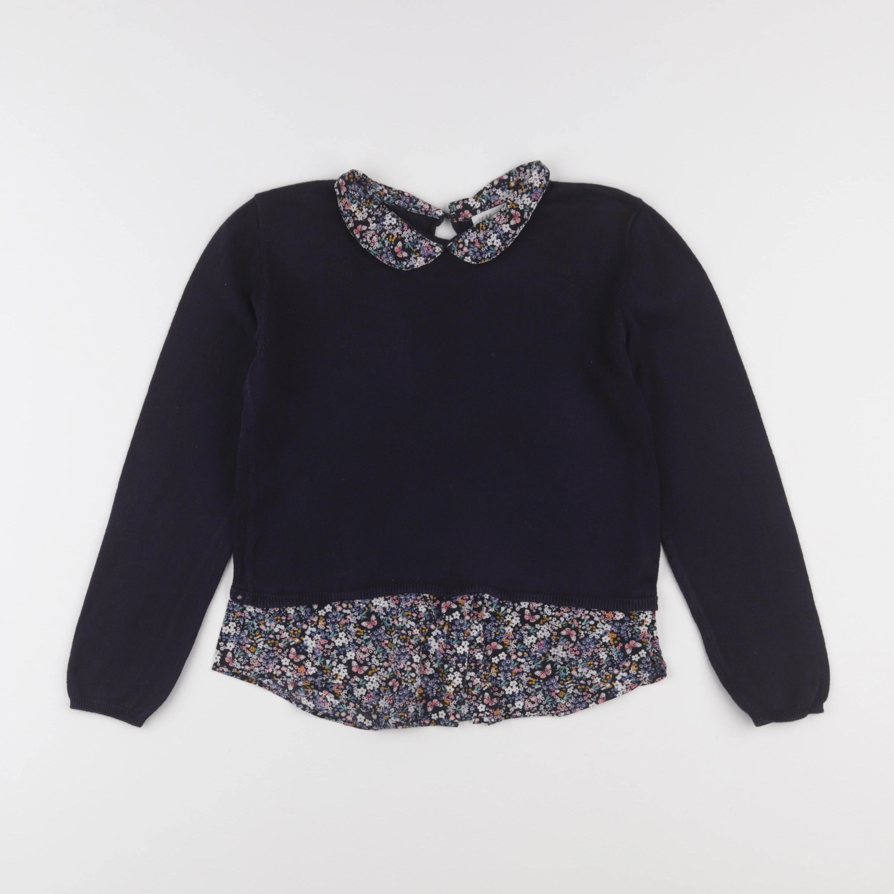 H&M - pull bleu - 6/8 ans