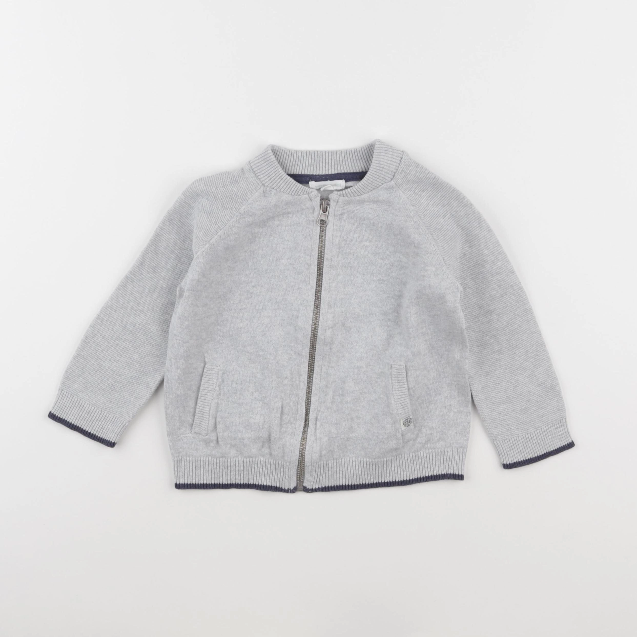 Vertbaudet - pull gris - 2 ans