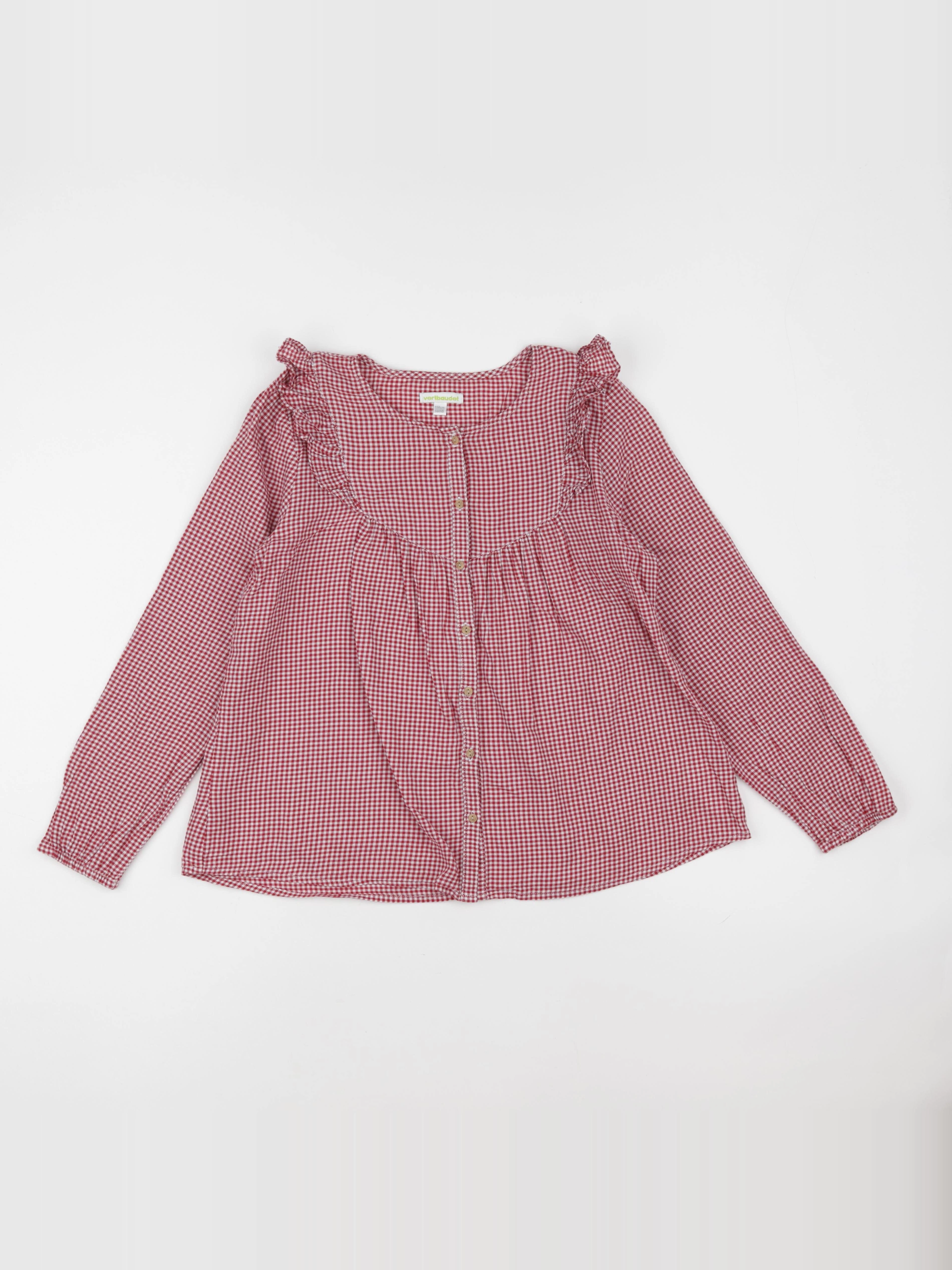 Vertbaudet - blouse rouge - 14 ans